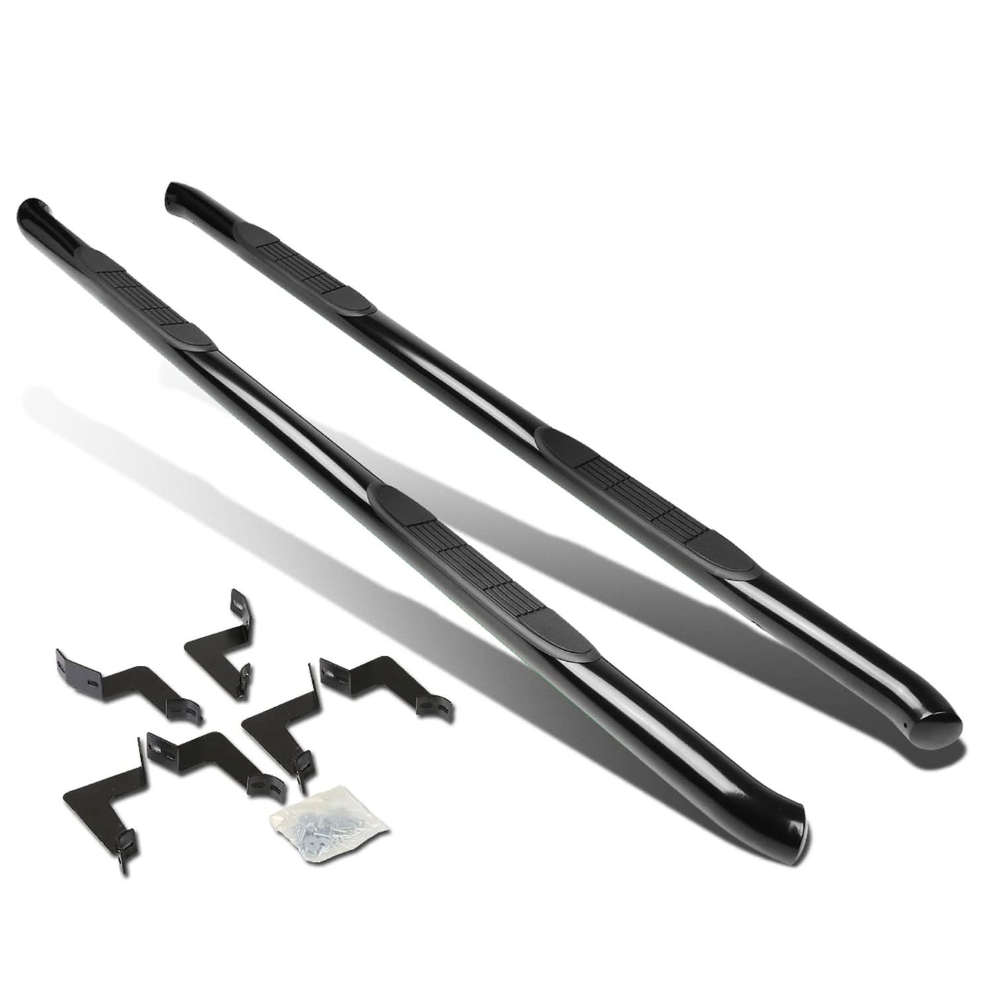 2007-2020 Toyota Tundra Double Cab 3" Round Nerf Bars - Black