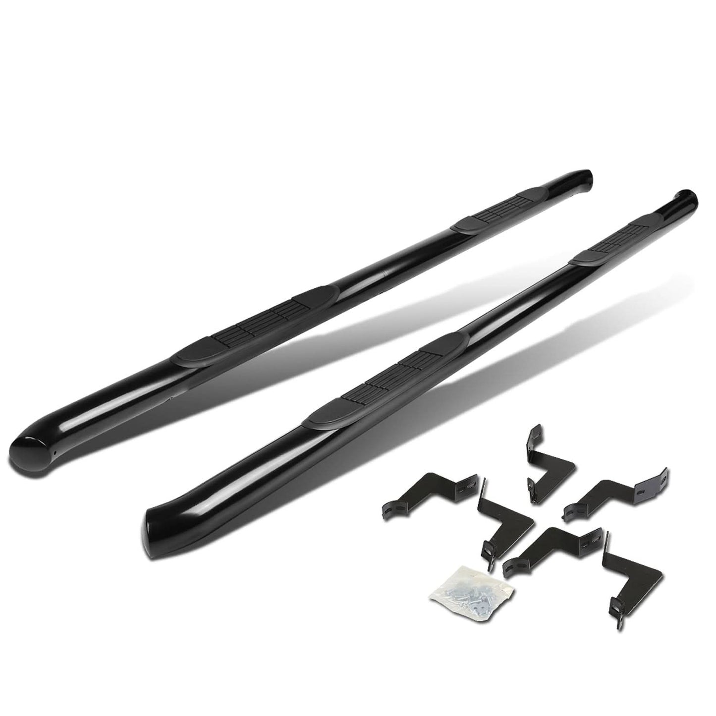 2007-2020 Toyota Tundra Double Cab 3" Round Nerf Bars - Black