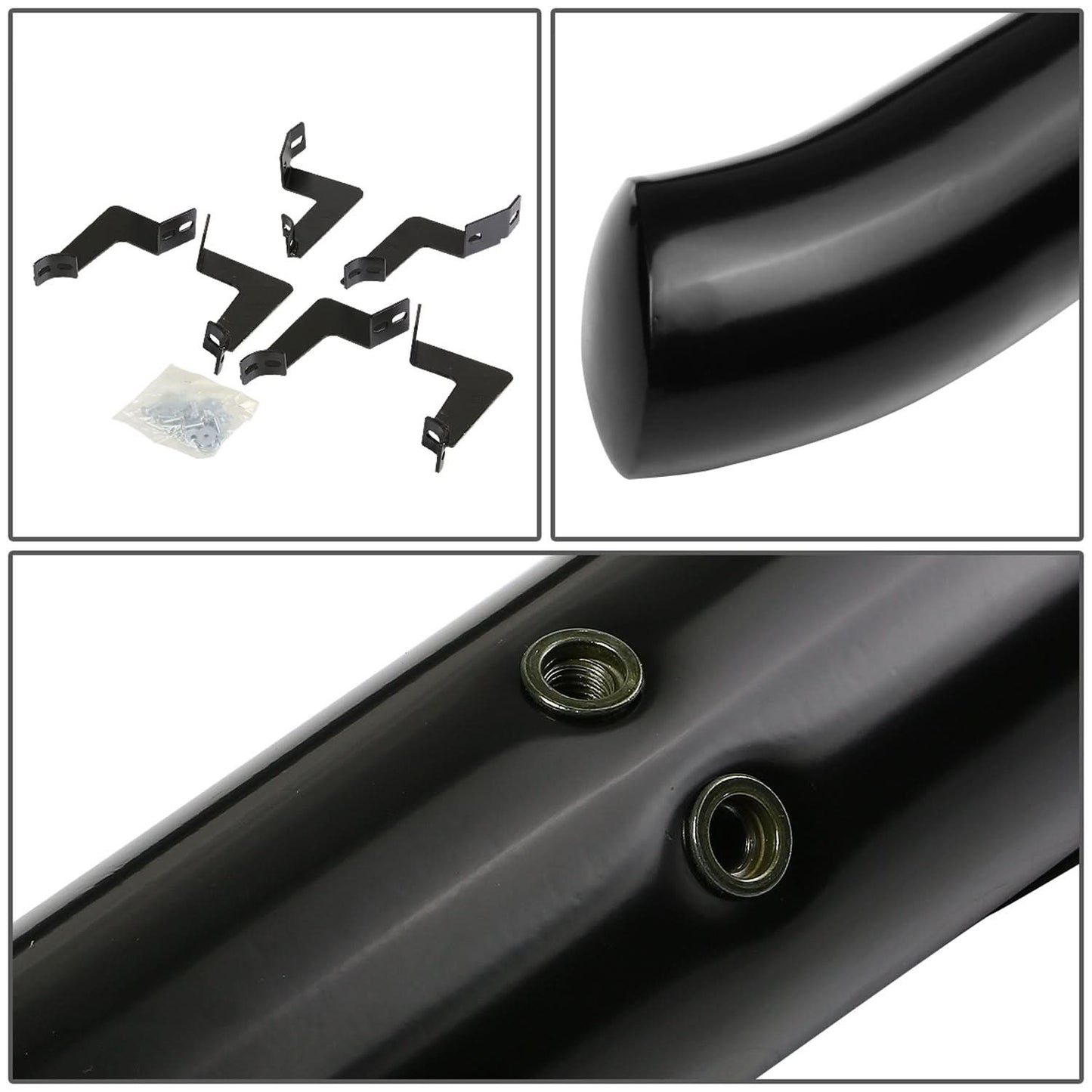 2007-2020 Toyota Tundra Double Cab 3" Round Nerf Bars - Black