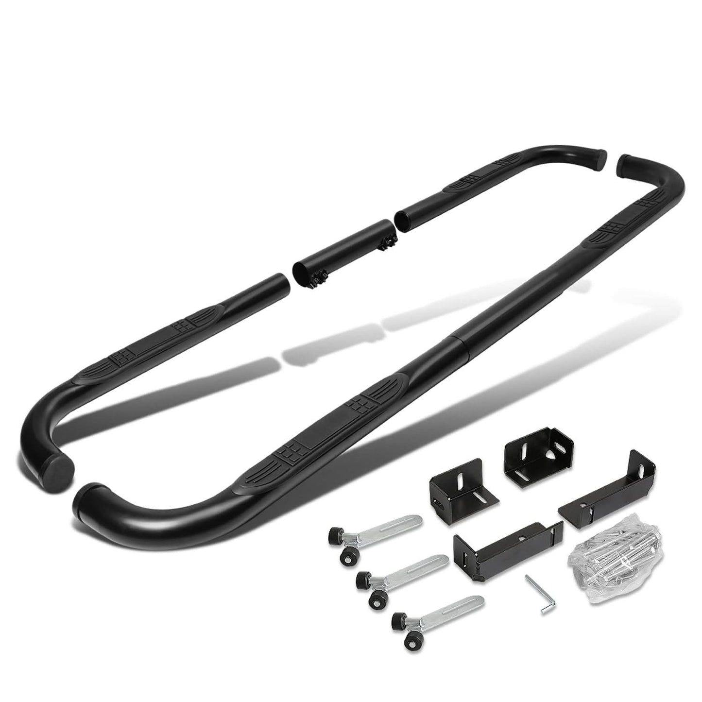 Universal 3" Round Nerf Bar / Step Bar - 90 Degree - Black