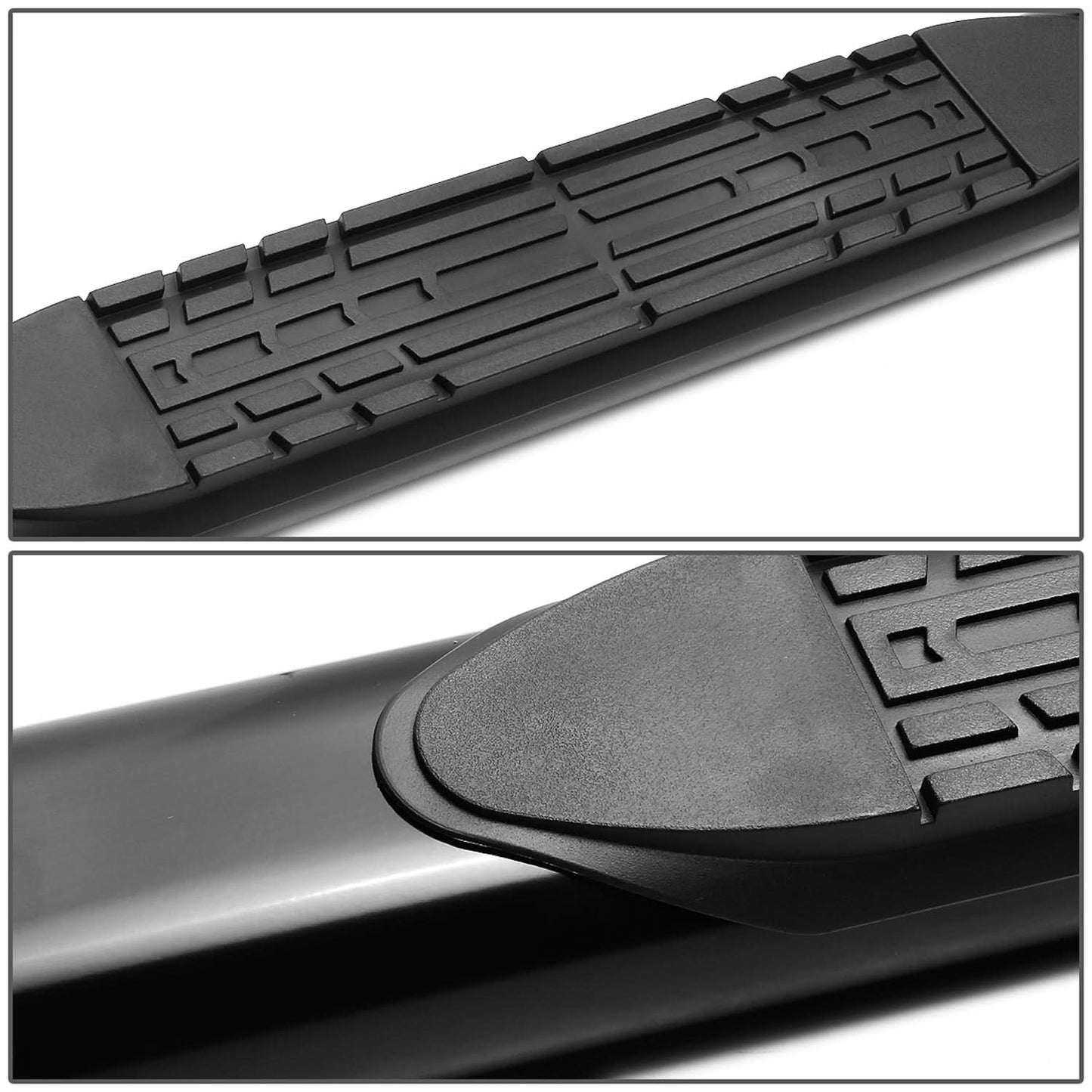 04-14 Ford F-150 Super Cab 4" Oval Straight Nerf Bars - Black