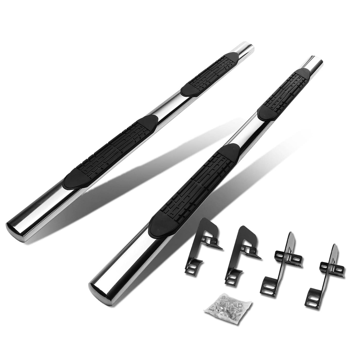 2004-2014 Ford F-150 SuperCab 4" Oval Nerf Bars - Silver
