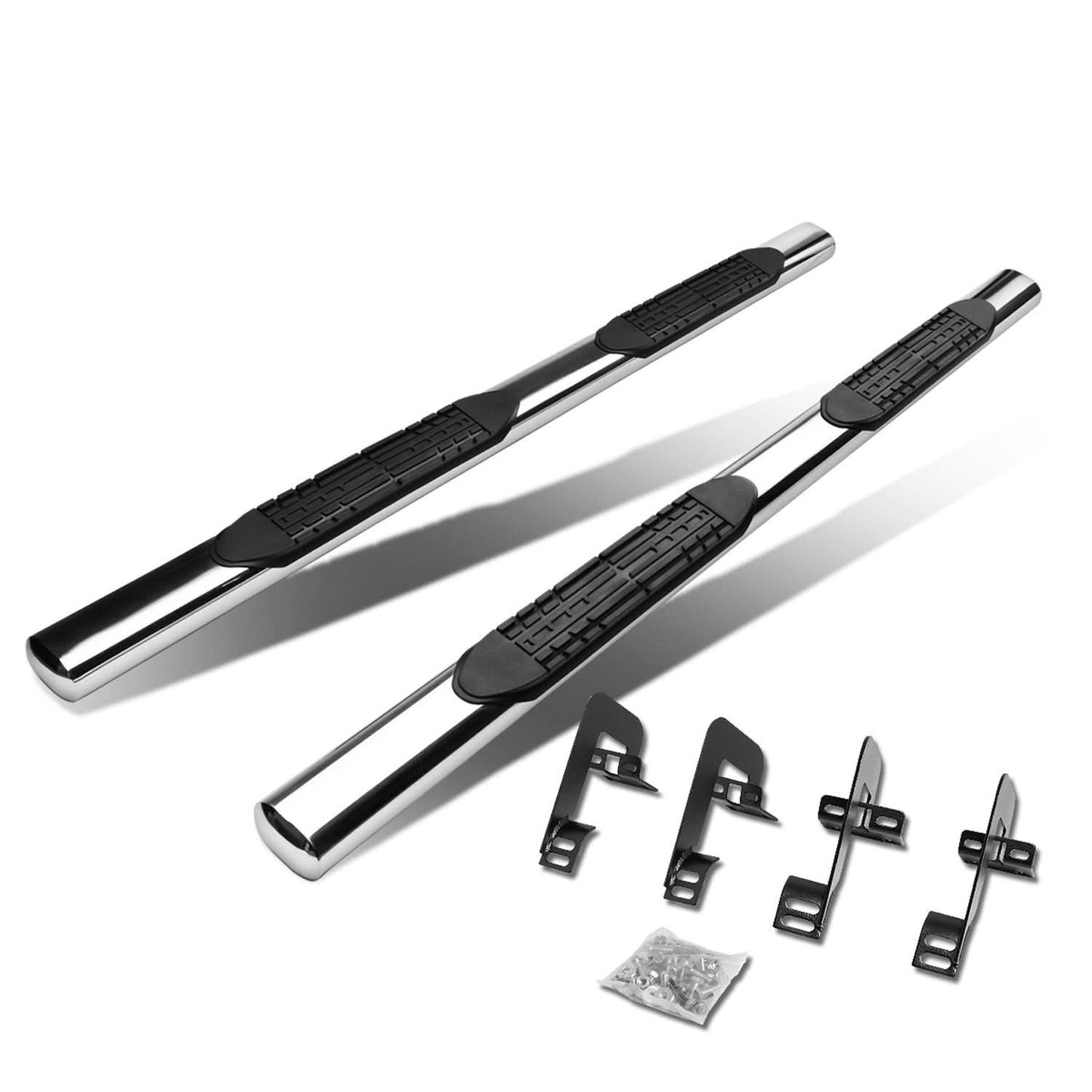2004-2014 Ford F-150 SuperCab 4" Oval Nerf Bars - Silver