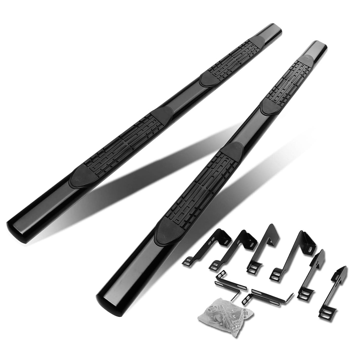 99-14 Chevrolet Silverado GMC Sierra 4" Oval Nerf Bars - Black