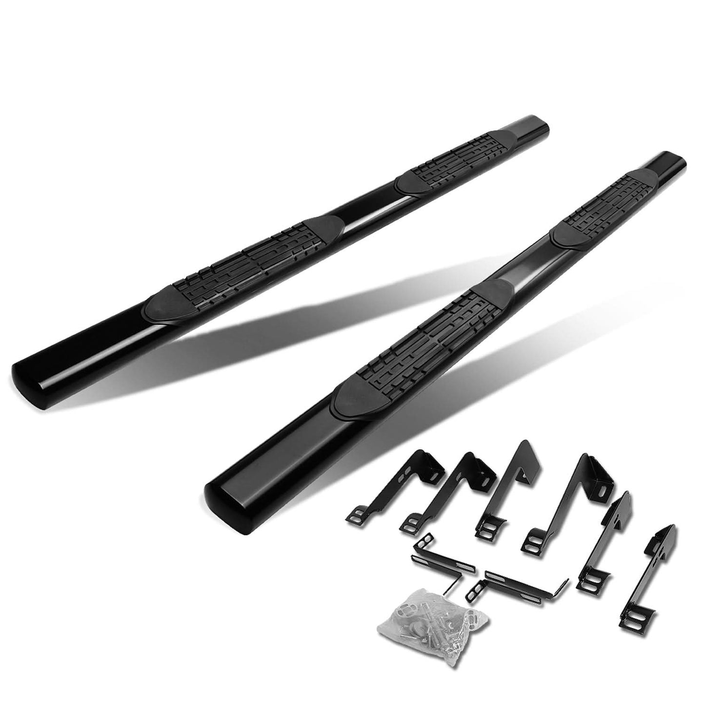 99-14 Chevrolet Silverado GMC Sierra 4" Oval Nerf Bars - Black