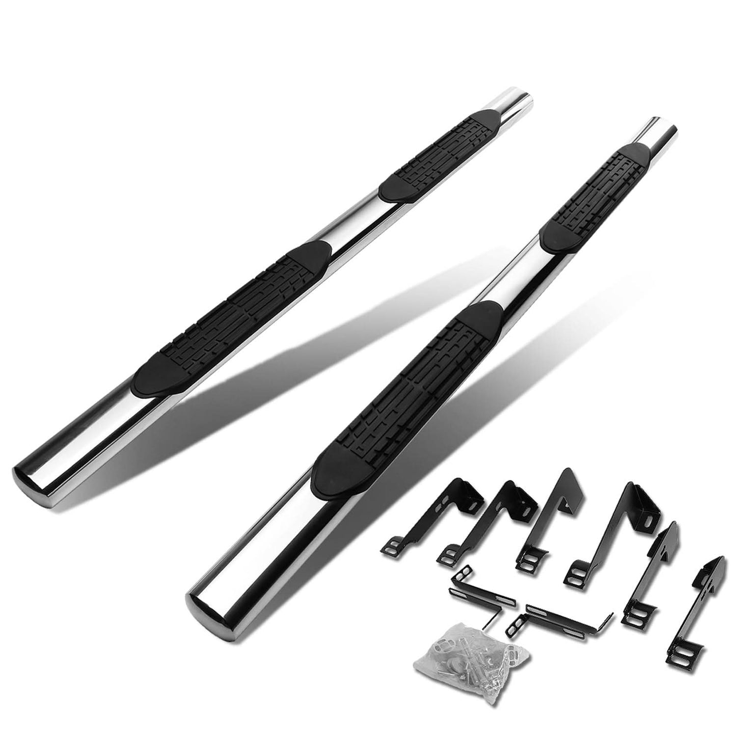 99-14 Chevrolet Silverado / GMC Sierra 4" Oval Nerf Bars - Silver