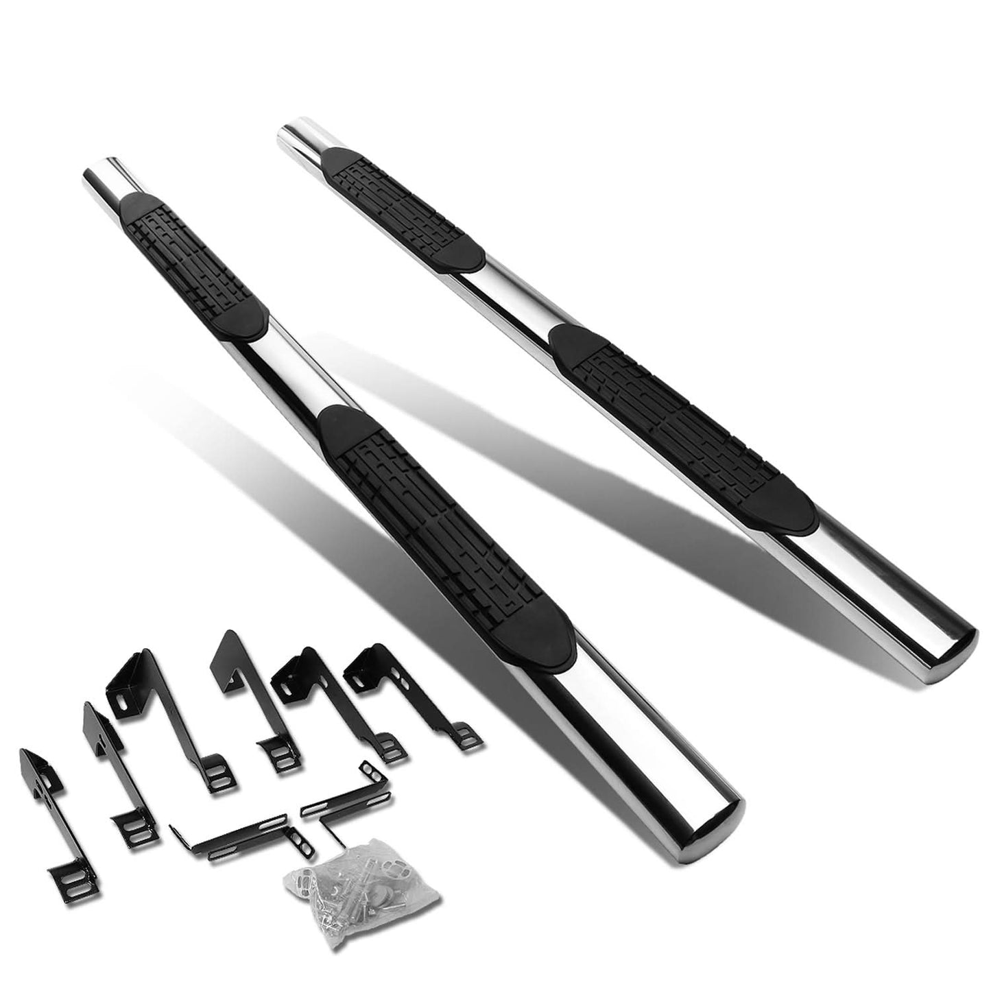 99-14 Chevrolet Silverado / GMC Sierra 4" Oval Nerf Bars - Silver