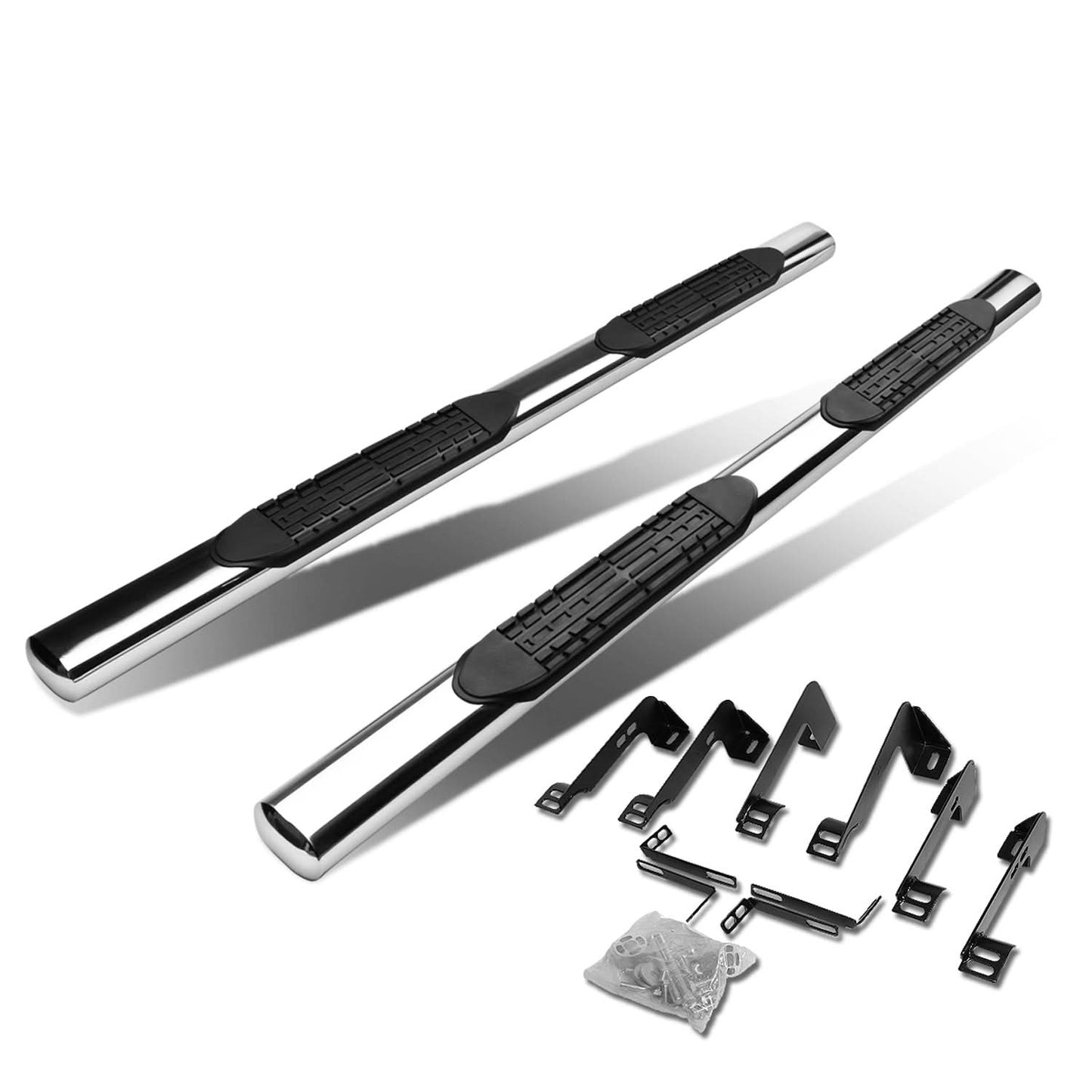 99-14 Chevrolet Silverado / GMC Sierra 4" Oval Nerf Bars - Silver