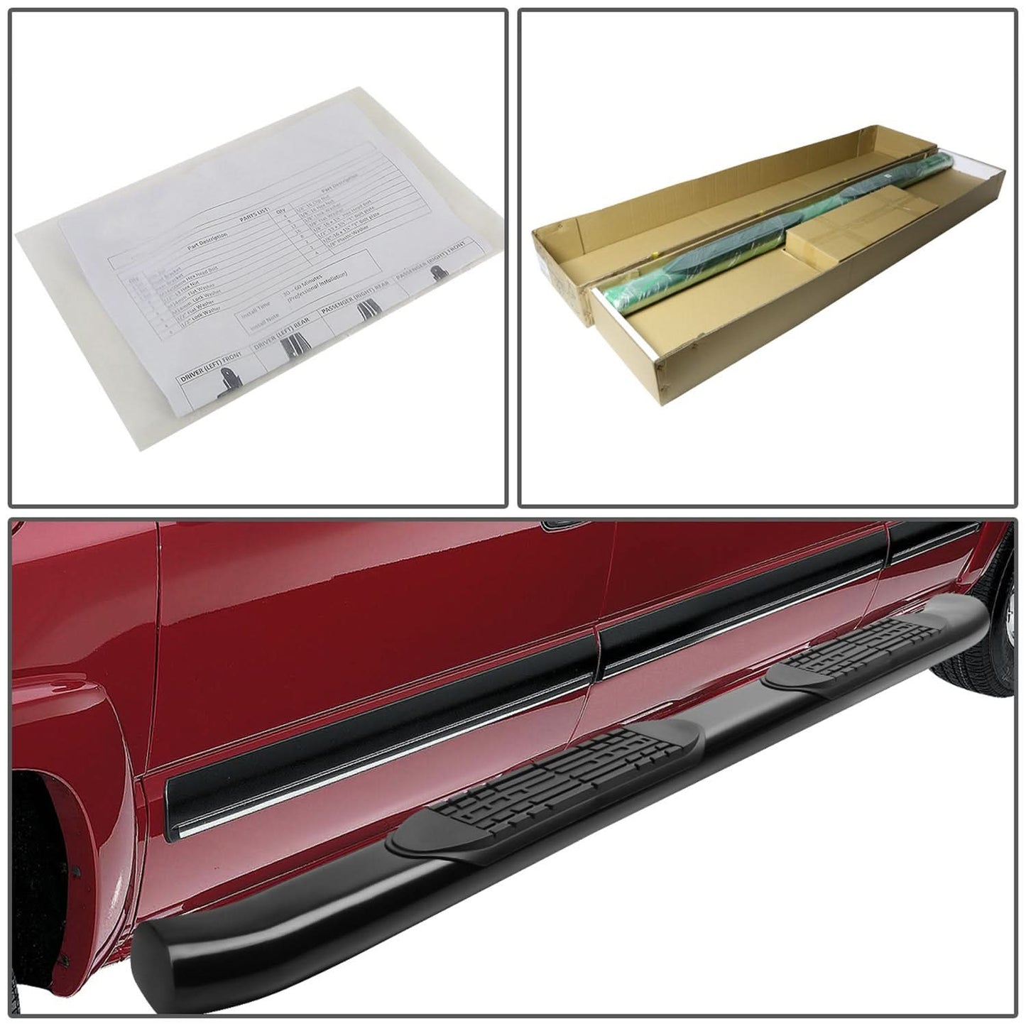 02-09 Dodge Ram 4" Oval Nerf Bars - Black