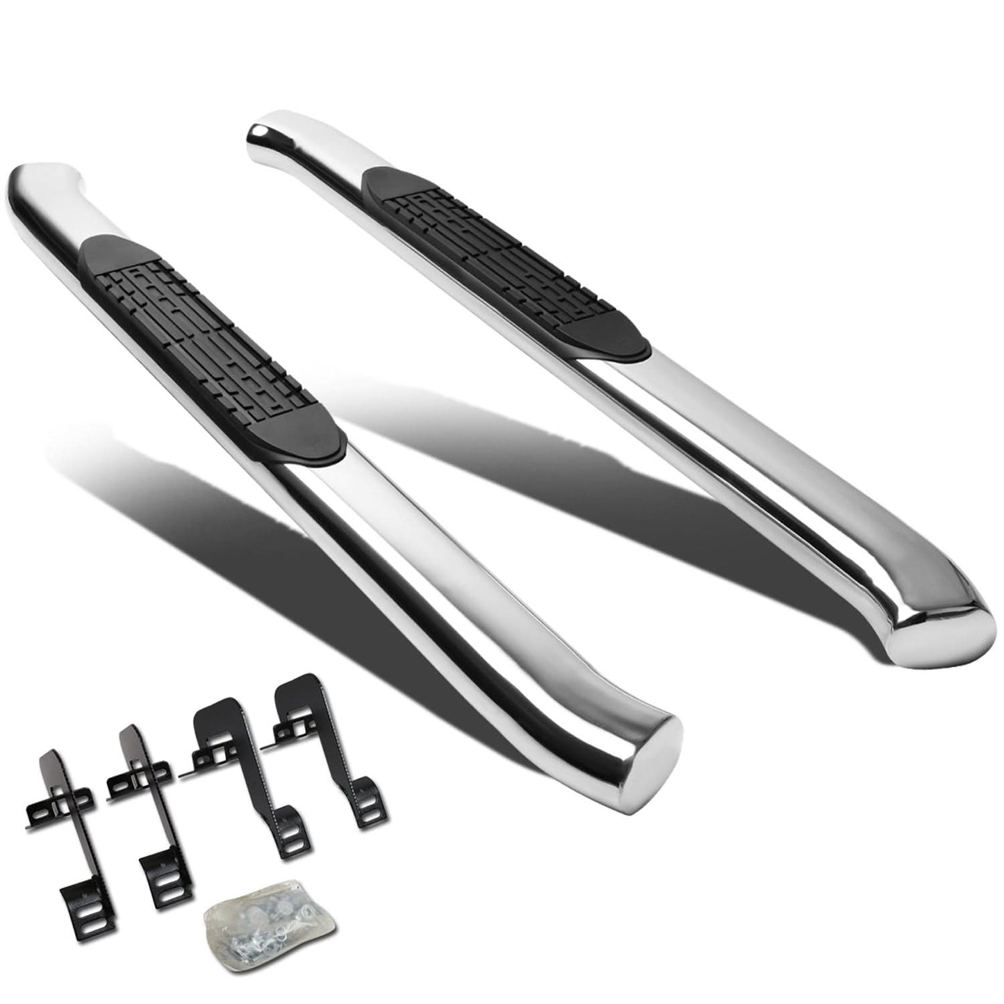 2004-2014 Ford F-150 Regular Cab 4" Oval Nerf Bars - Silver