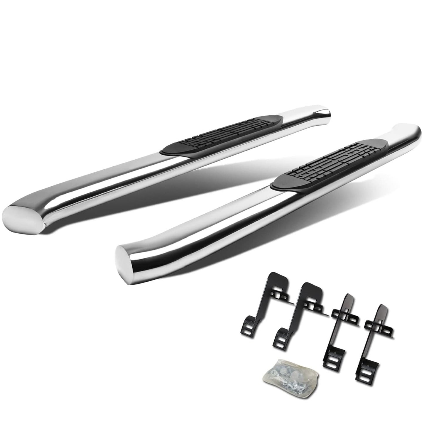 2004-2014 Ford F-150 Regular Cab 4" Oval Nerf Bars - Silver