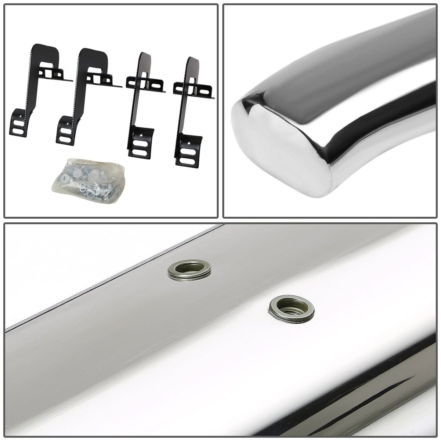 2004-2014 Ford F-150 Regular Cab 4" Oval Nerf Bars - Silver