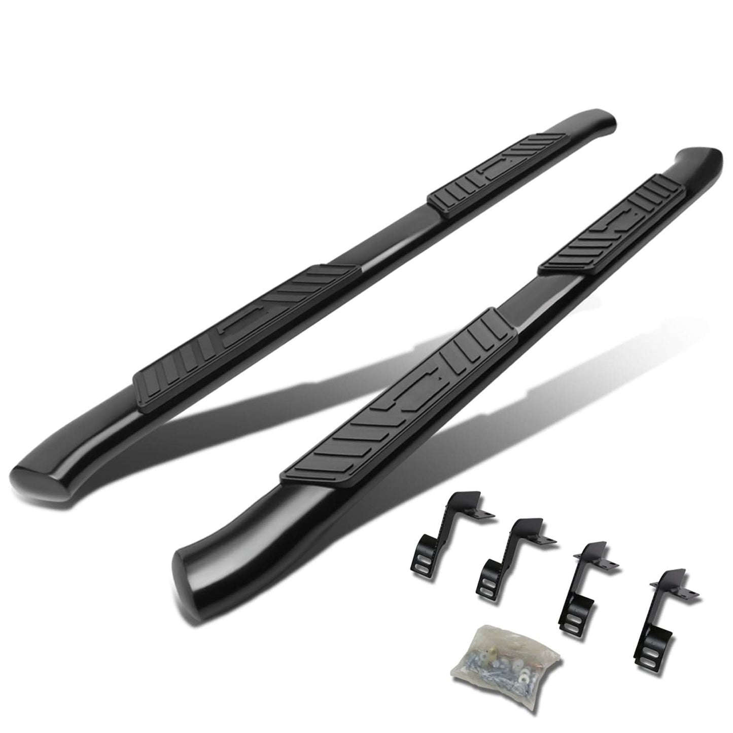 99-16 Ford F-250 F-350 Super Duty 5" Oval Nerf Step Bars Black