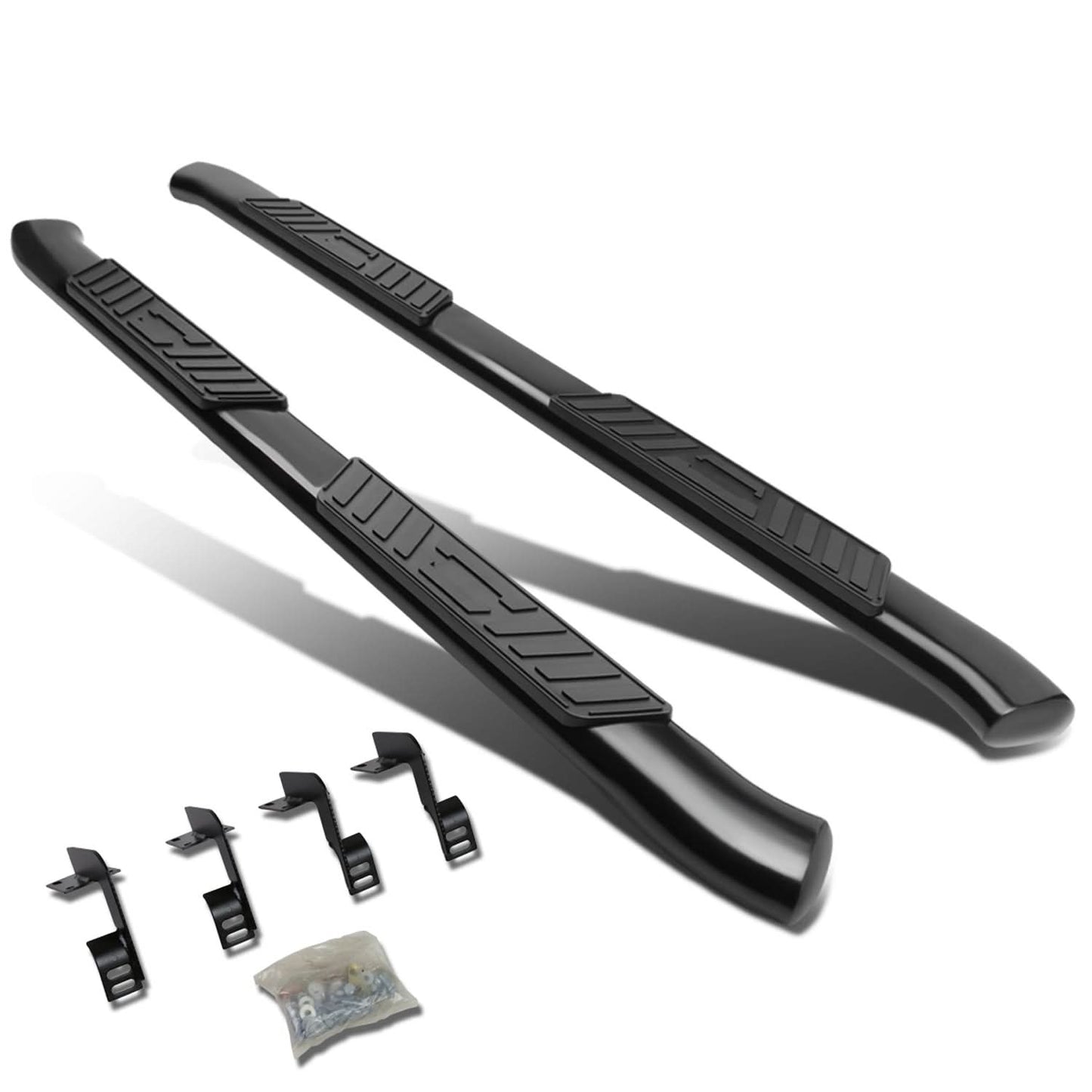 99-16 Ford F-250 F-350 Super Duty 5" Oval Nerf Step Bars Black