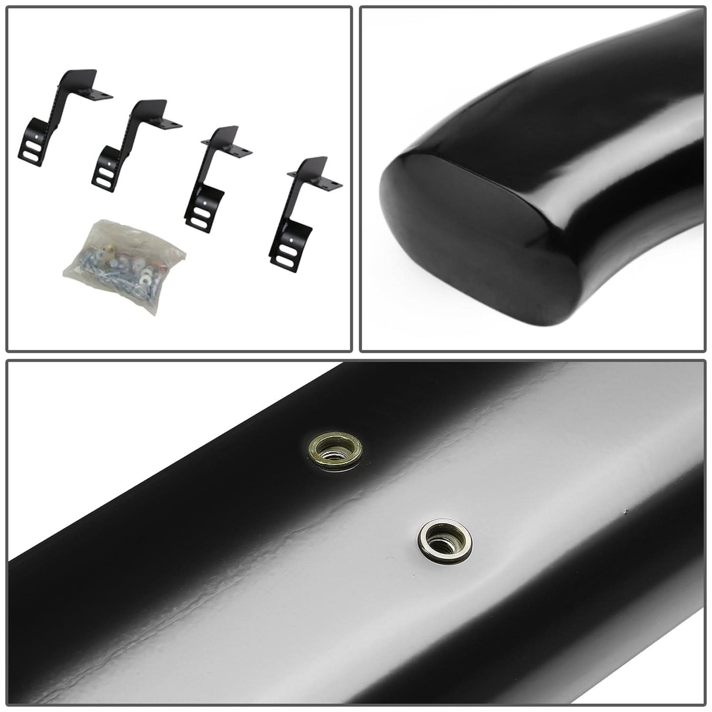 99-16 Ford F-250 F-350 Super Duty 5" Oval Nerf Step Bars Black