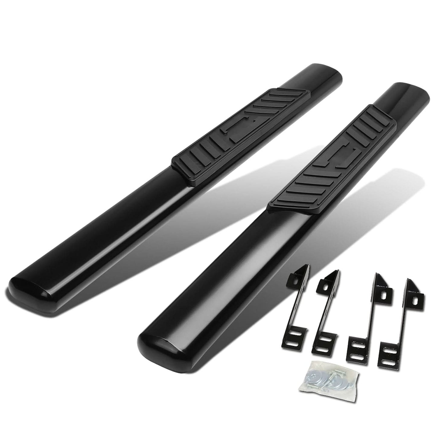 99-16 Chevy Silverado GMC Sierra 5" Oval Nerf Bars Regular Cab Black