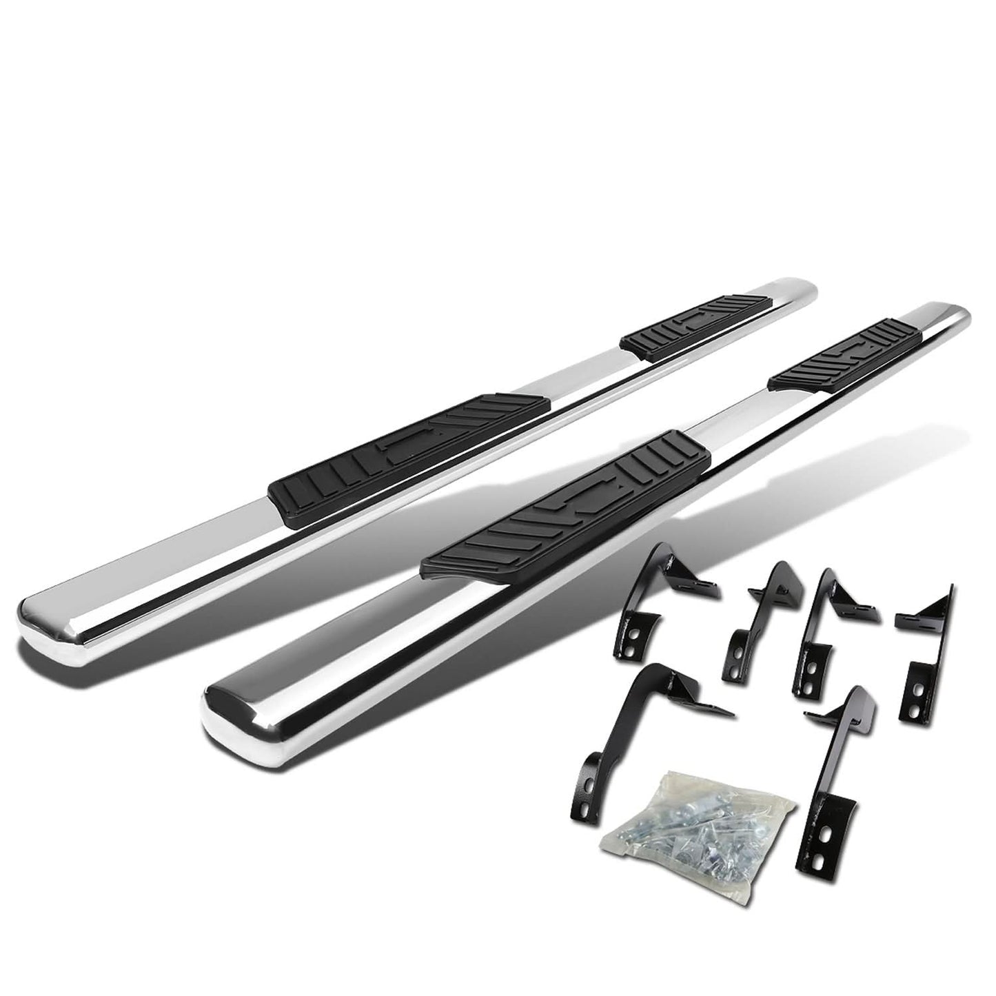 2009-2016 Dodge Ram 1500 2500 3500 5" Oval Nerf Bar Step Bar Silver
