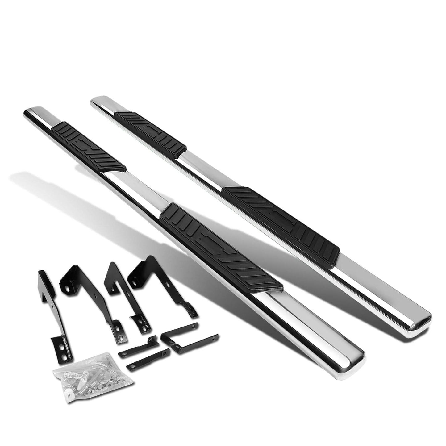 02-09 Dodge Ram 1500/2500/3500 5" Oval Silver Nerf Bars - Quad Cab