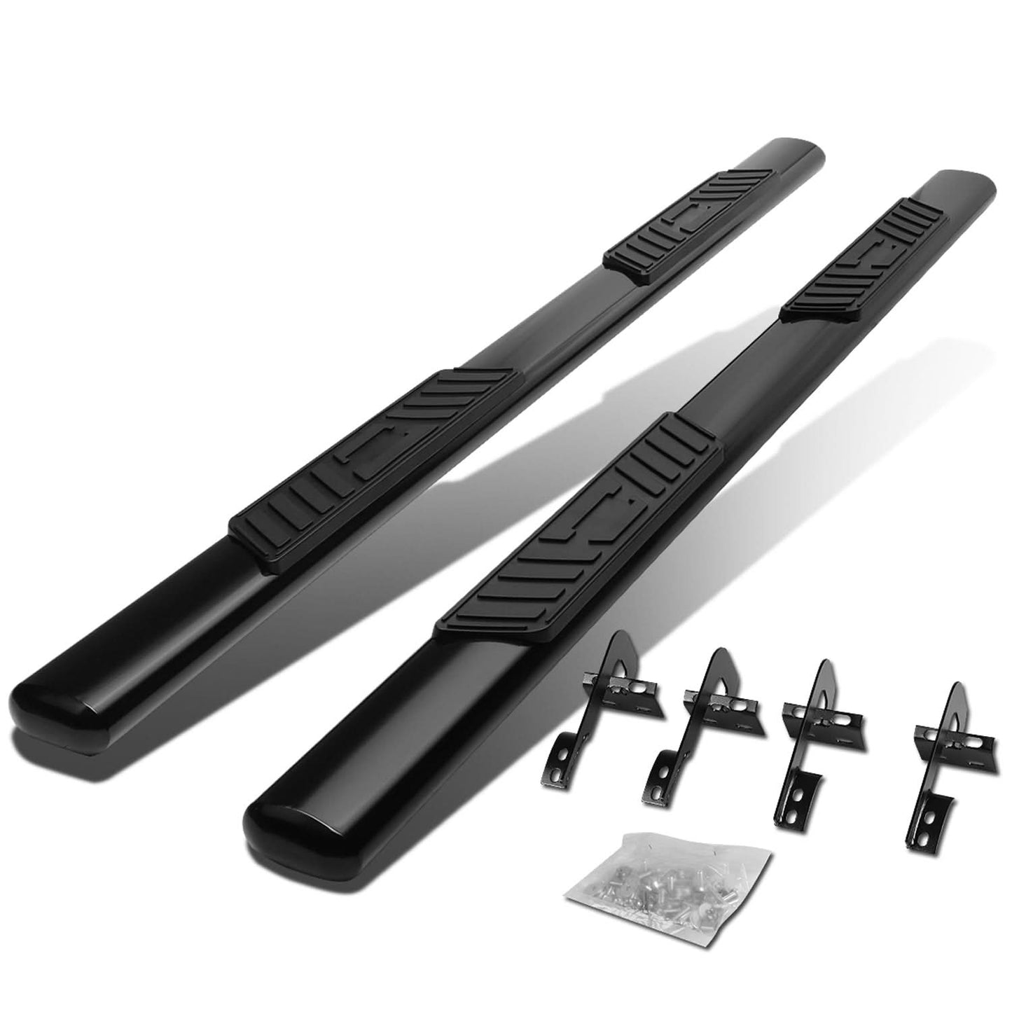 2004-2008 Ford F-150 SuperCab 5" Oval Black Nerf Bars