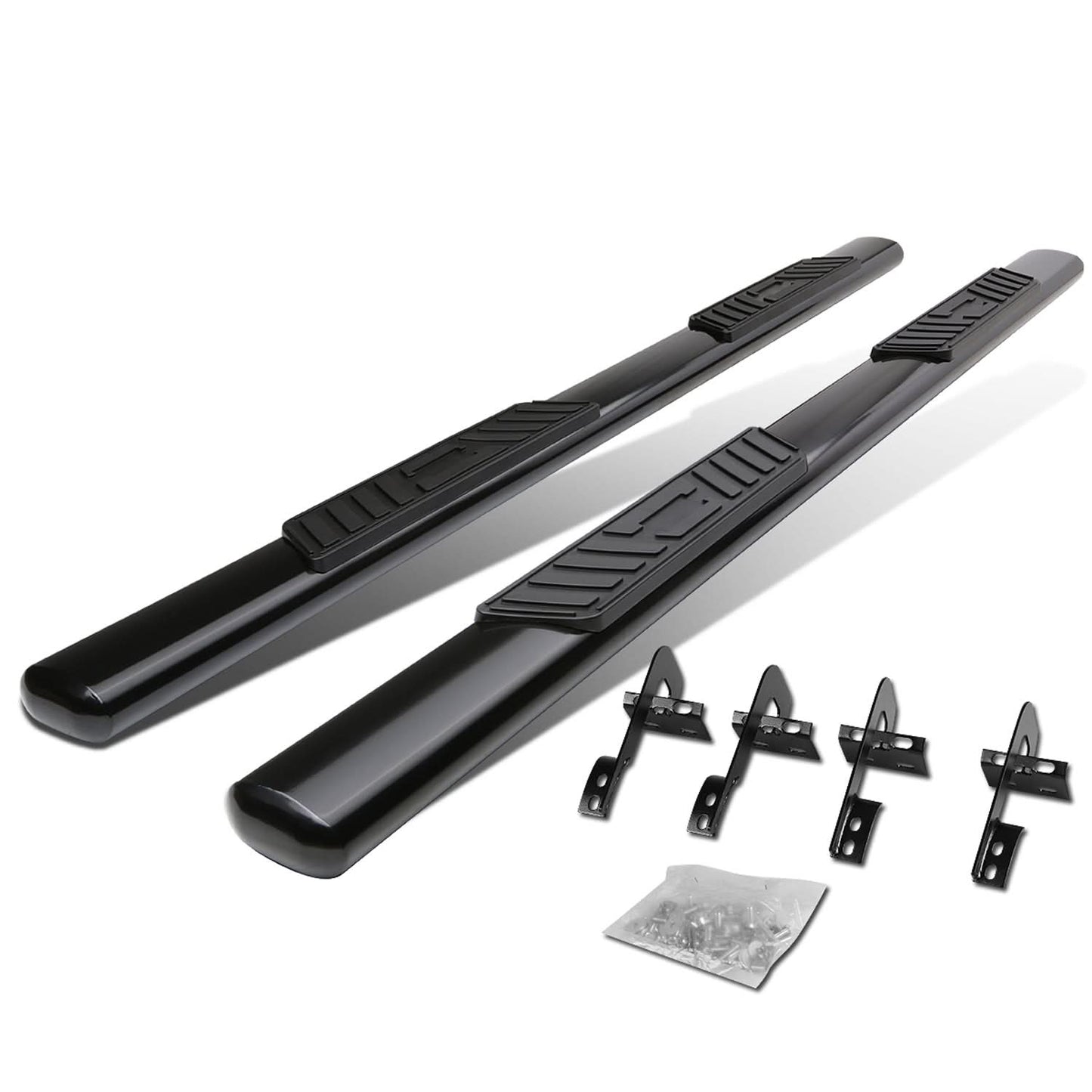 2004-2008 Ford F-150 SuperCab 5" Oval Black Nerf Bars