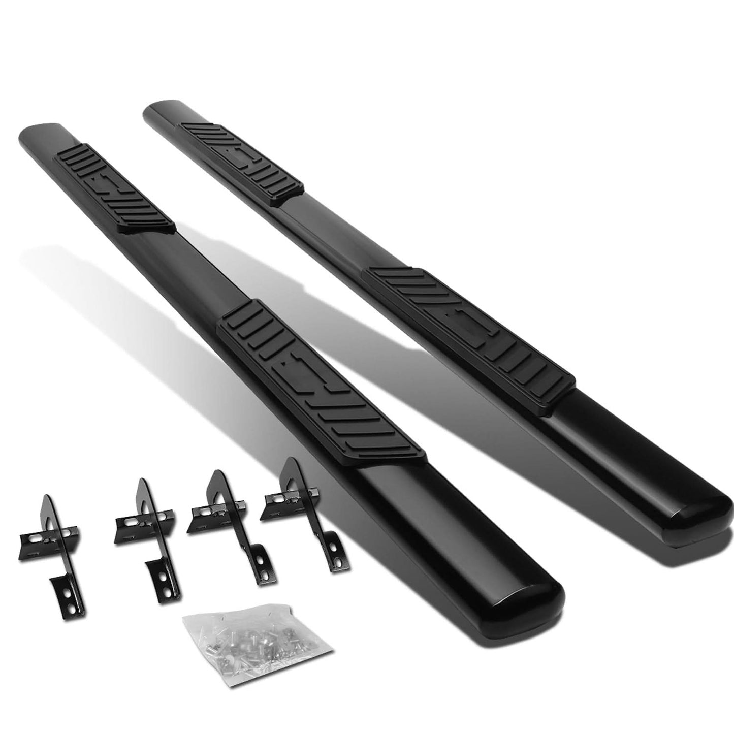 09-14 Ford F-150 SuperCab 5" Oval Nerf Bar Step Bar Black