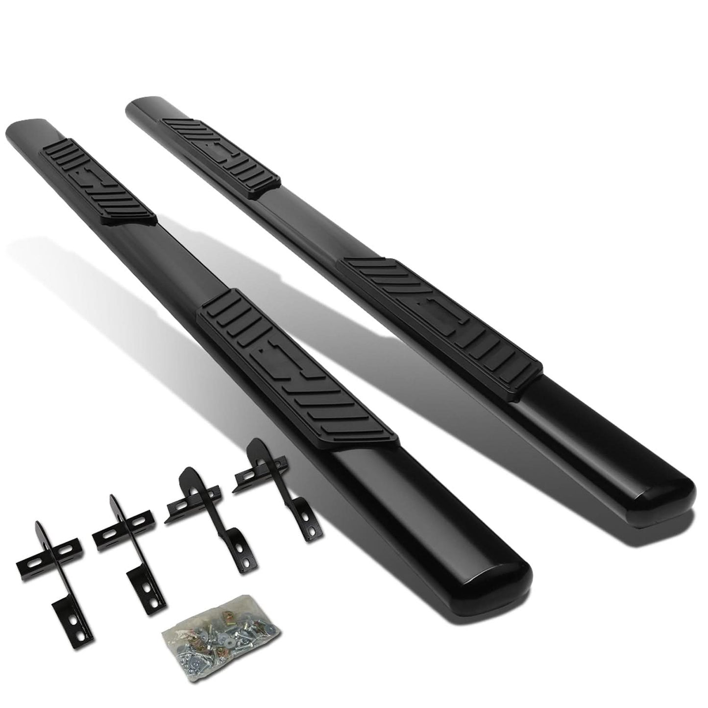 04-08 Ford F-150 / 06-08 Lincoln Mark LT 5" Oval Nerf Step Bars Black