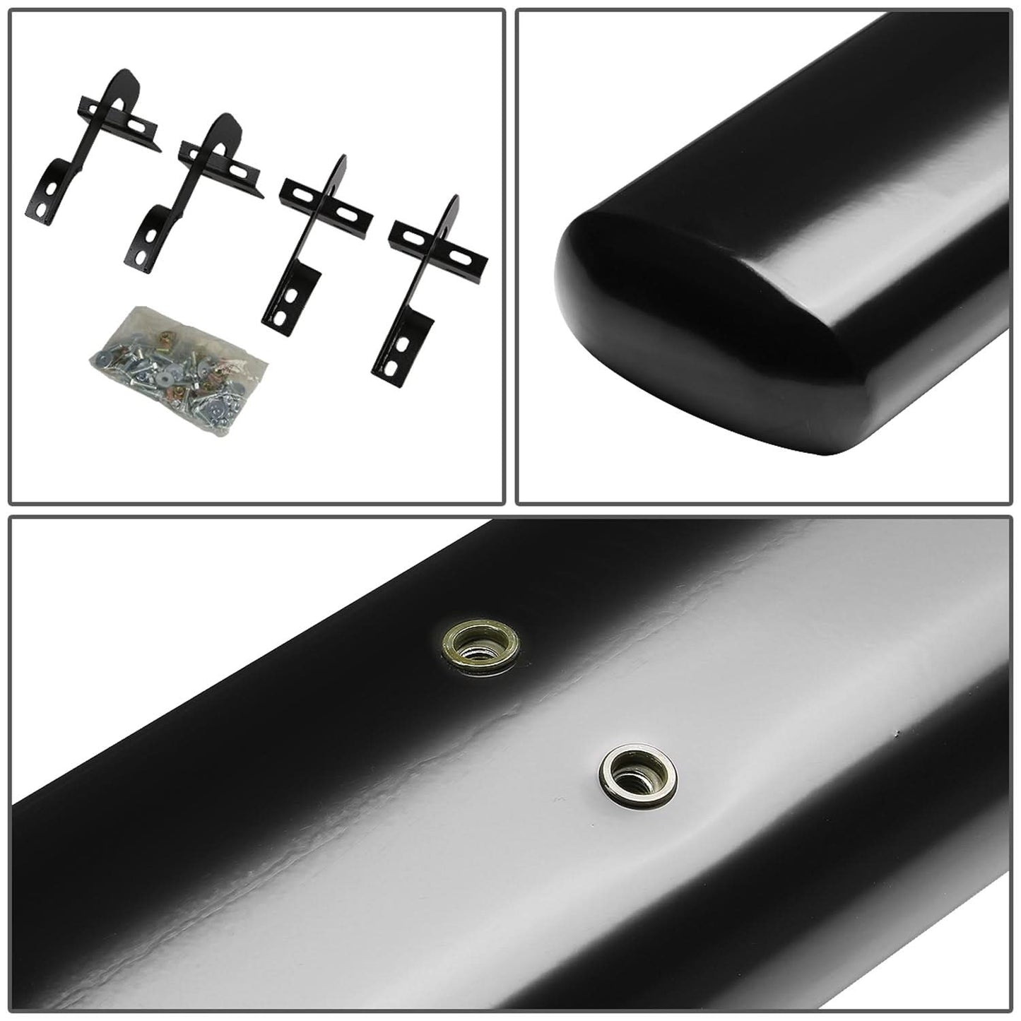 04-08 Ford F-150 / 06-08 Lincoln Mark LT 5" Oval Nerf Step Bars Black