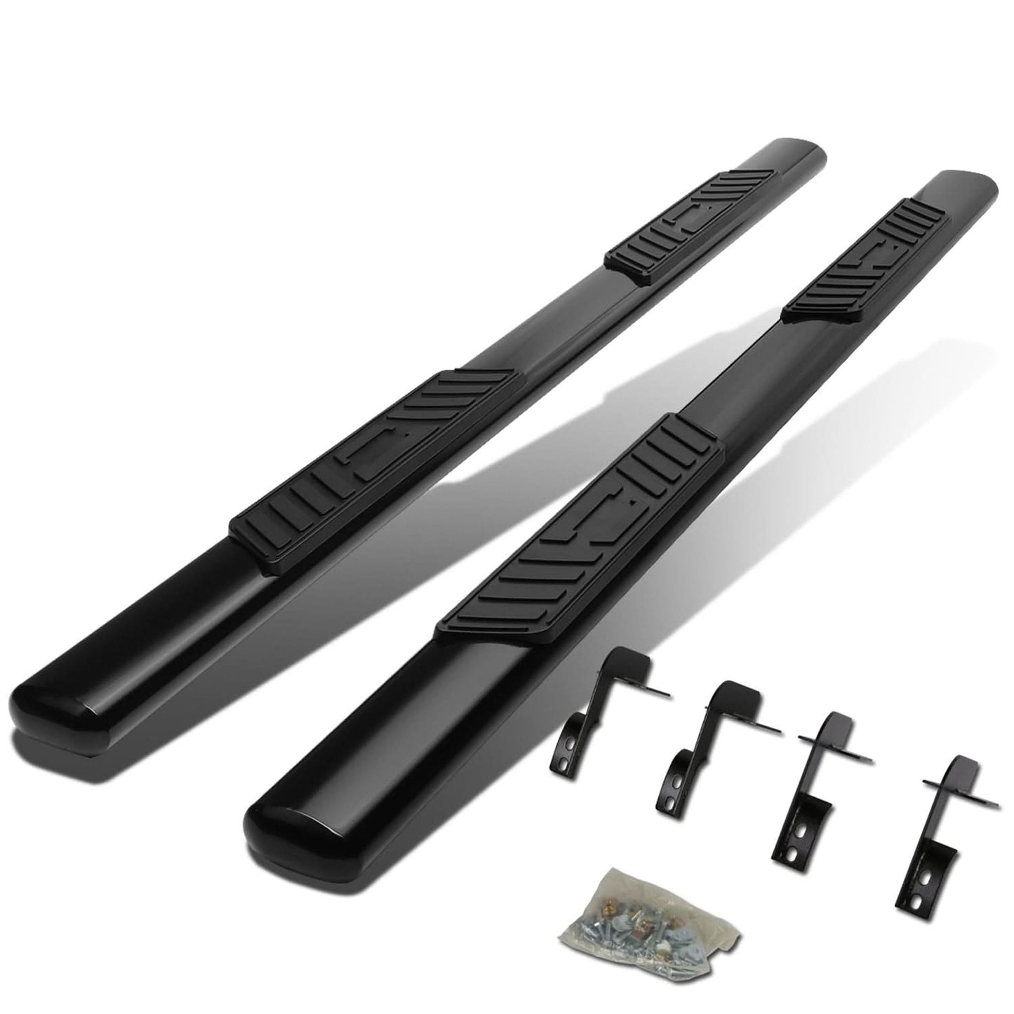 99-16 Ford F-250 F-350 F-450 F-550 5" Oval Nerf Bars Super Cab Black