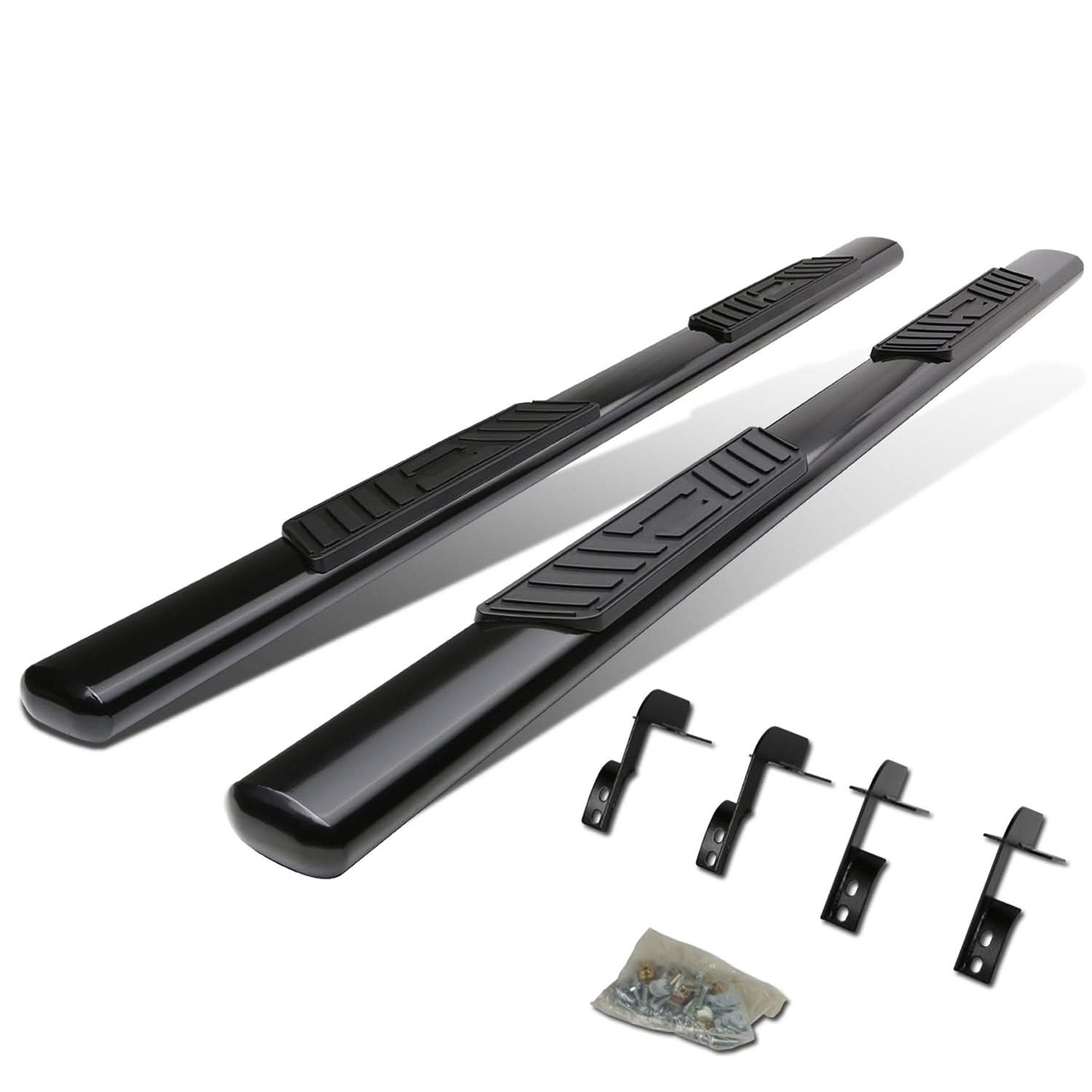 99-16 Ford F-250 F-350 F-450 F-550 5" Oval Nerf Bars Super Cab Black