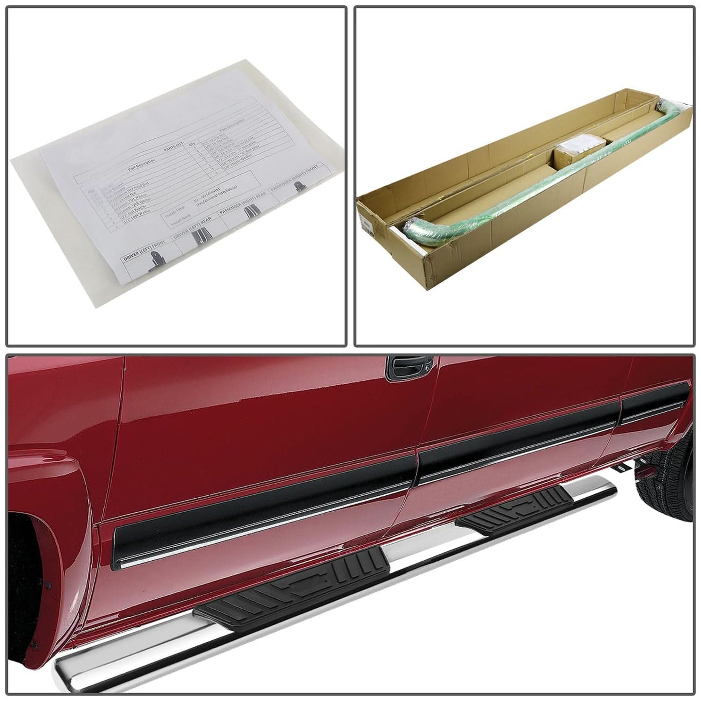 1999-2016 Ford F-250 F-350 F-450 F-550 Super Duty 5" Oval Nerf Bars