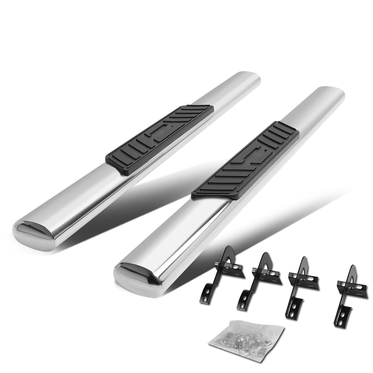2015-2018 Ford F-150 Regular Cab 5" Oval Nerf Bars Silver