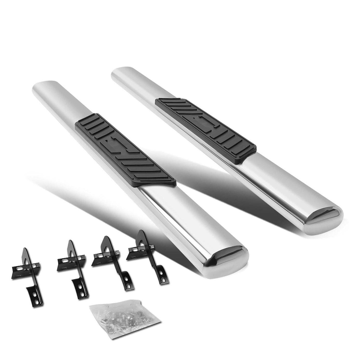 2015-2018 Ford F-150 Regular Cab 5" Oval Nerf Bars Silver