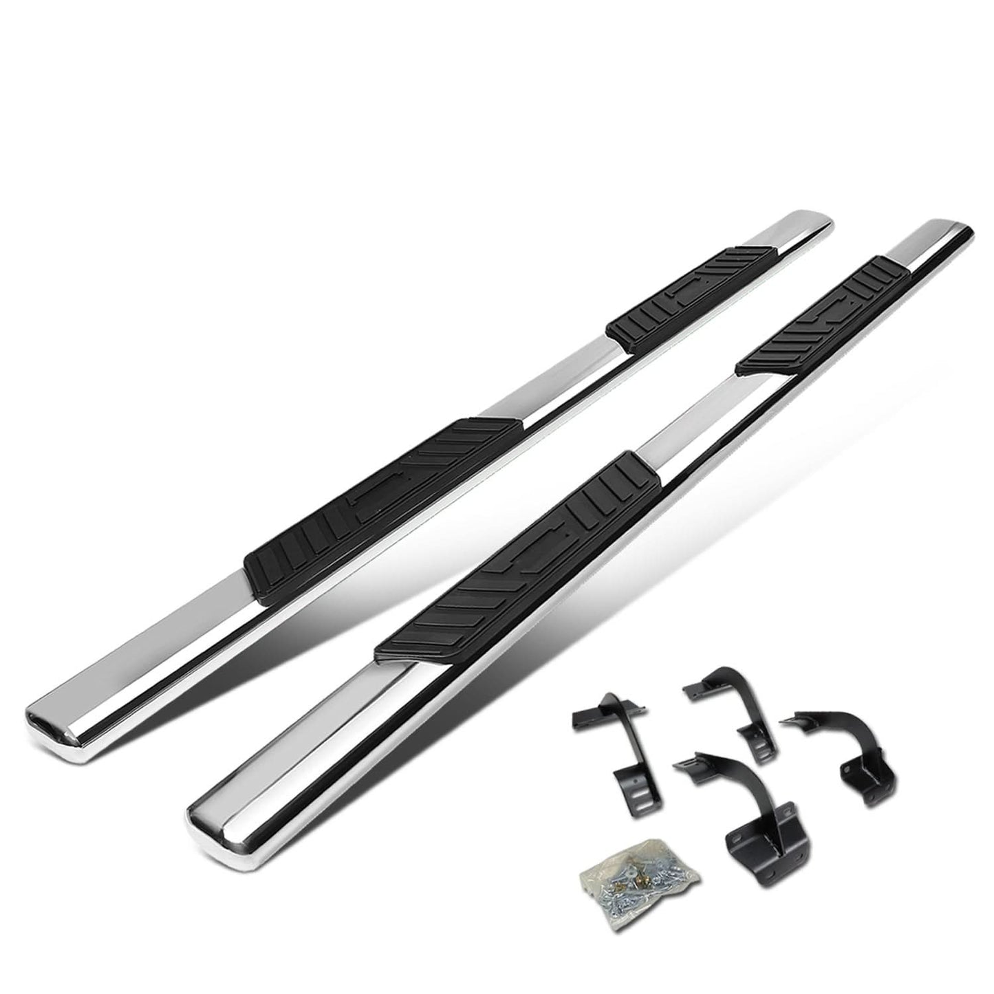 15-18 Ford F-150 Super Cab 5" Oval Nerf Bars - Silver