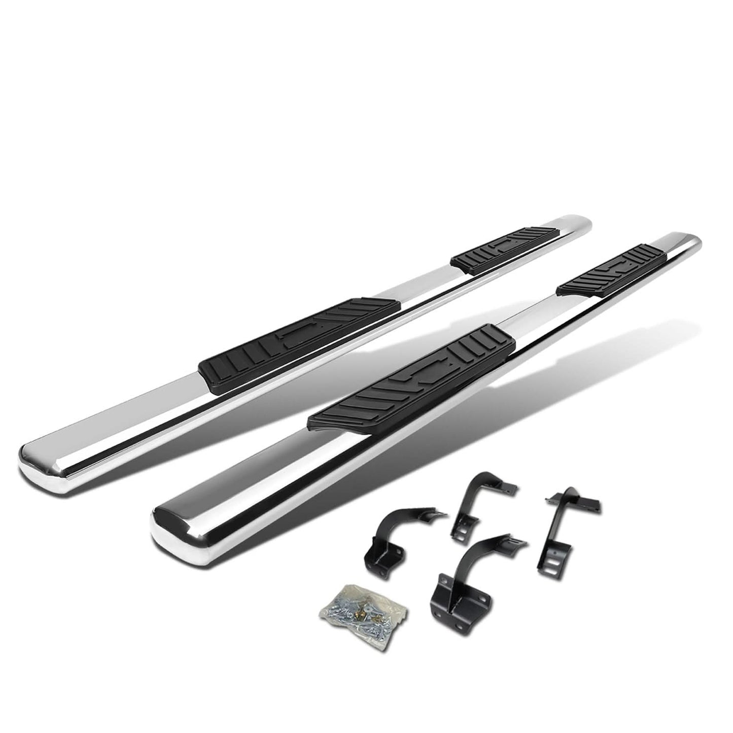 15-18 Ford F-150 Super Cab 5" Oval Nerf Bars - Silver