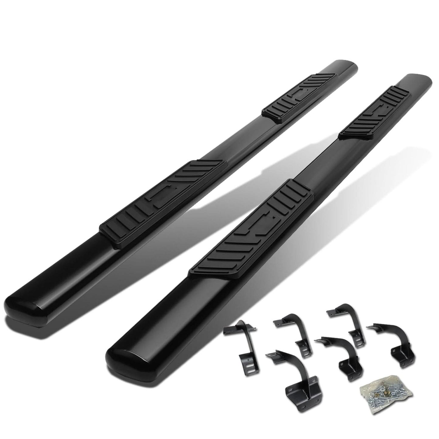 2015-2018 Ford F-150 SuperCrew 5" Oval Nerf Bars Black