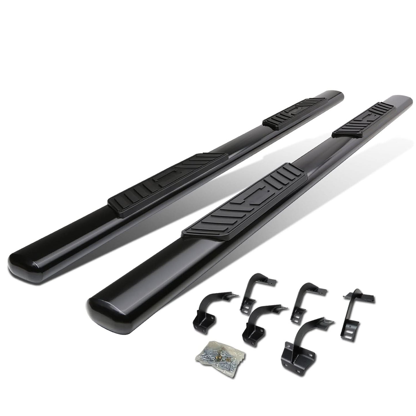 2015-2018 Ford F-150 SuperCrew 5" Oval Nerf Bars Black