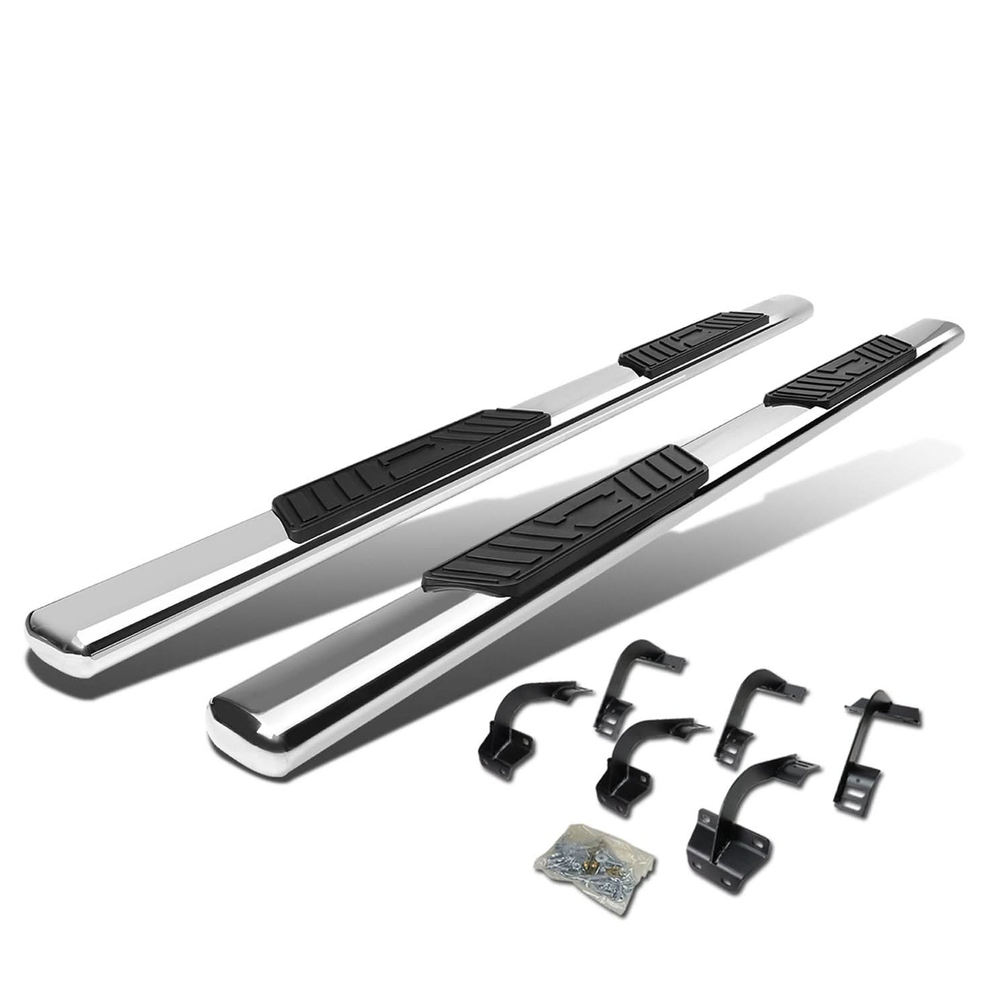 2015-2018 Ford F-150 SuperCrew 5" Oval Nerf Bars - Silver