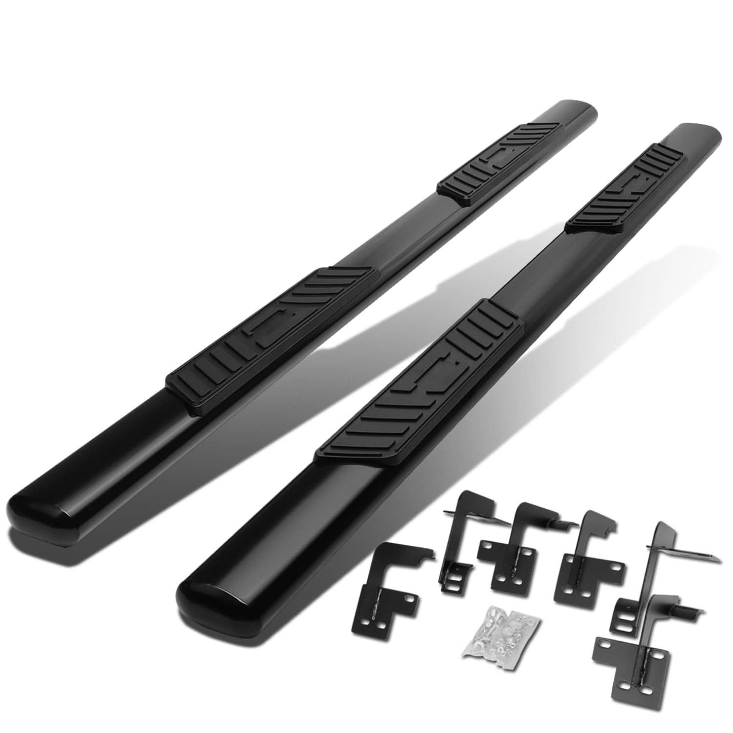 2019-2020 Dodge Ram 1500 Quad Cab 5 Inch Oval Nerf Bars Black