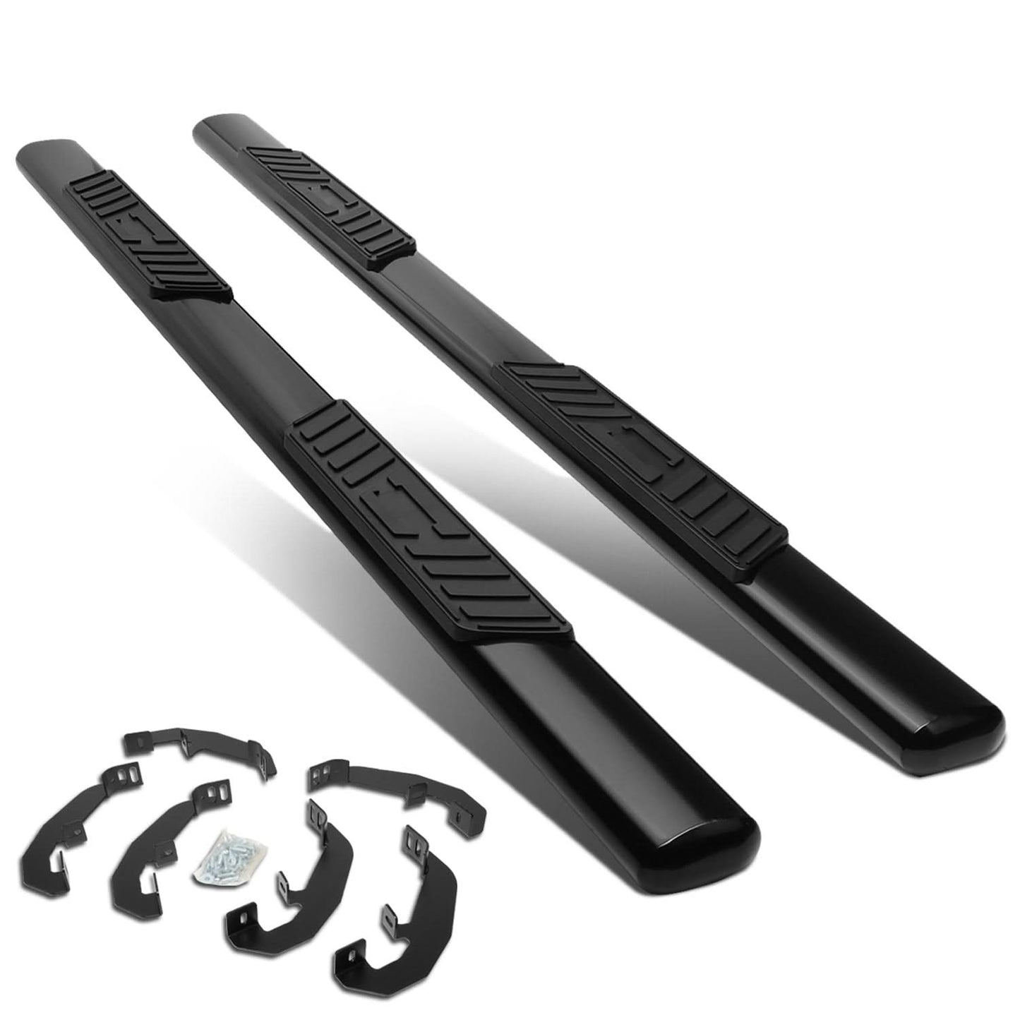 2019-2020 Chevrolet Silverado Crew Cab 5" Oval Nerf Bars - Black