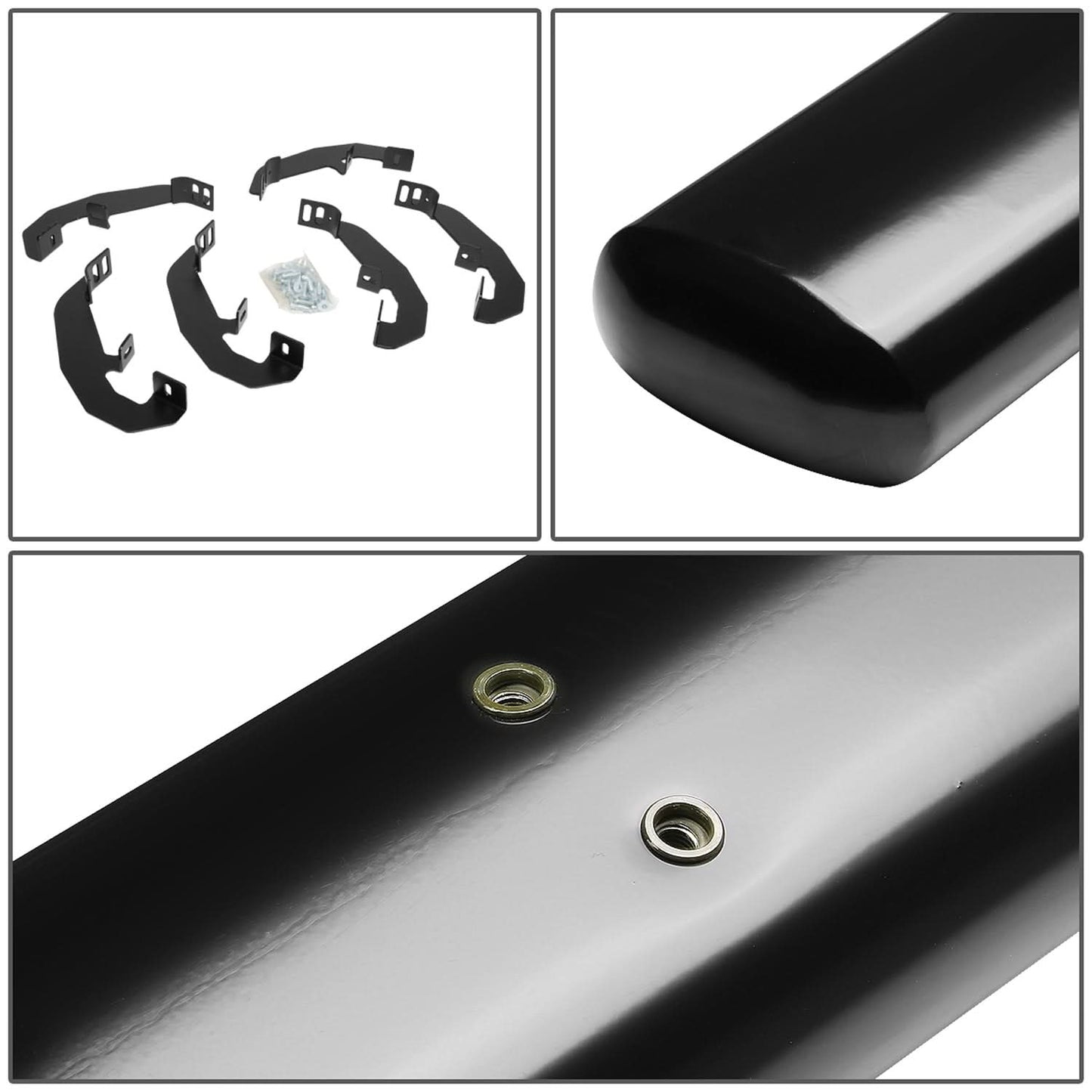 2019-2020 Chevrolet Silverado Crew Cab 5" Oval Nerf Bars - Black