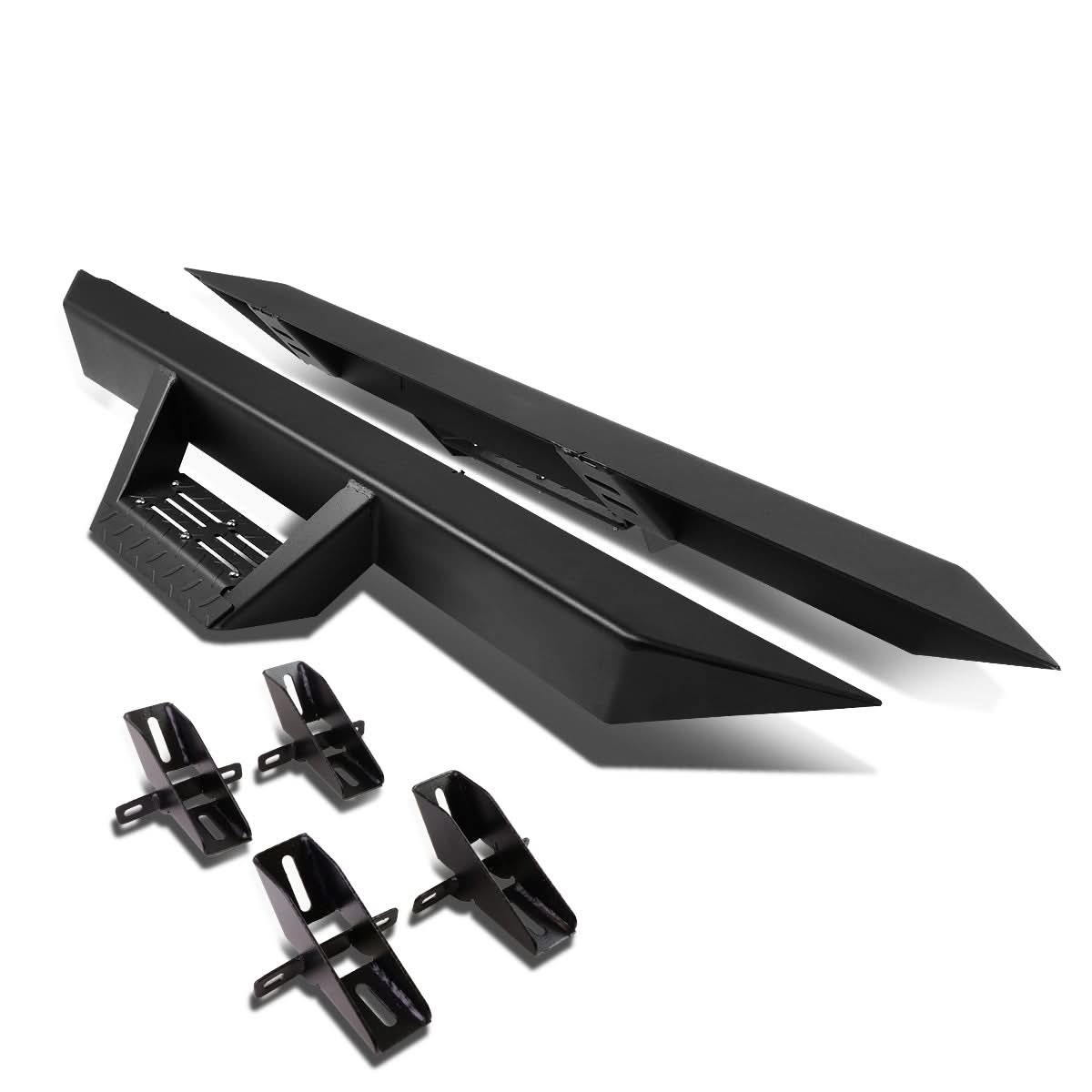 2007-2016 Jeep Wrangler 2-Door Step Down Nerf Bars - Black