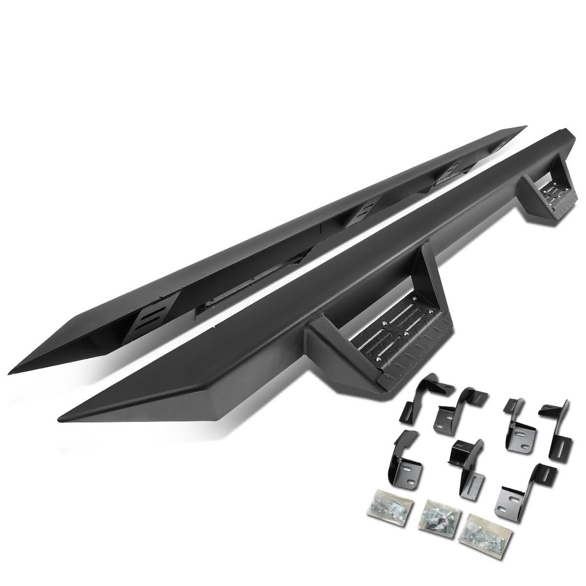 09-17 Dodge Ram 1500 Quad Cab Step Down Nerf Bars - Black