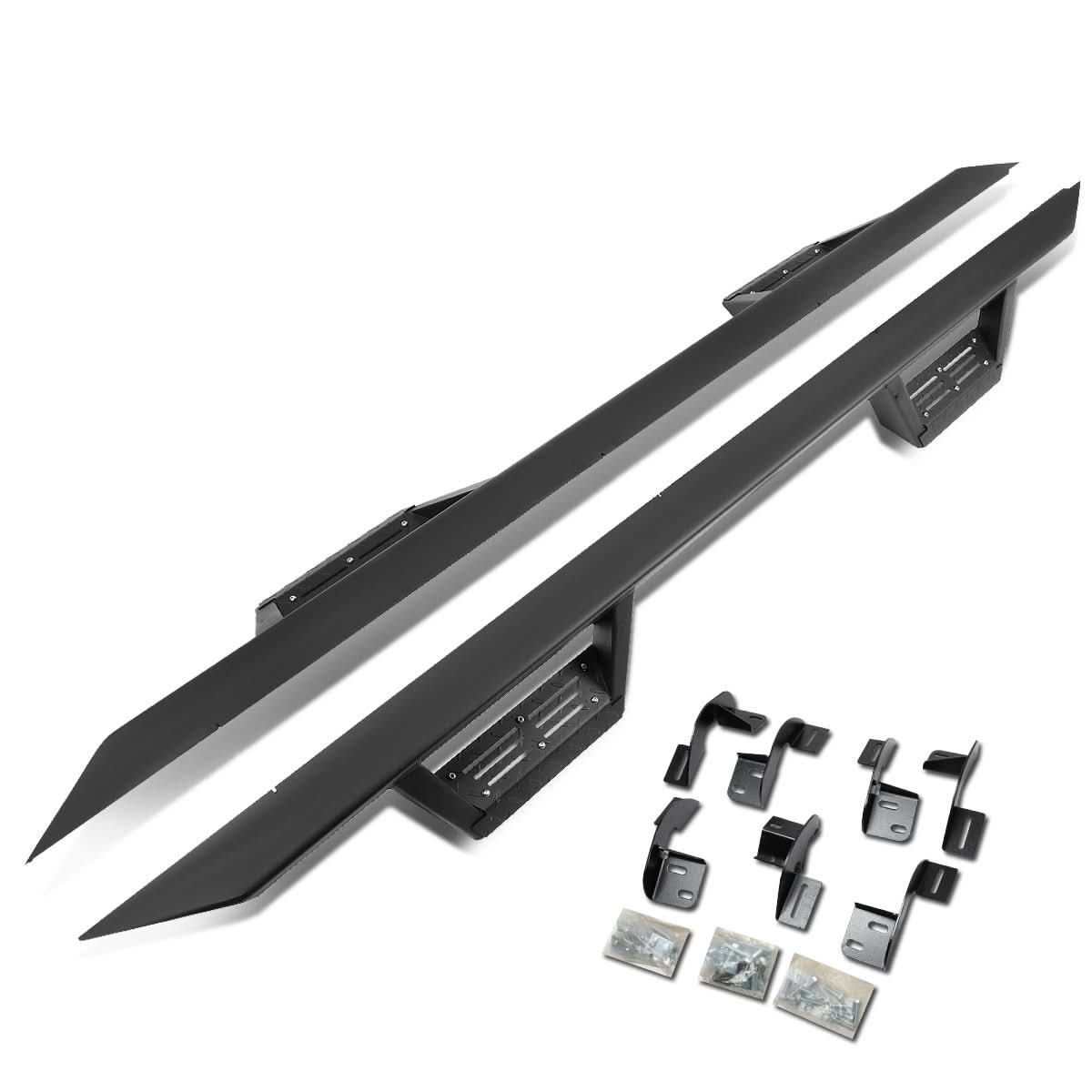 09-17 Dodge Ram 1500 Quad Cab Step Down Nerf Bars - Black