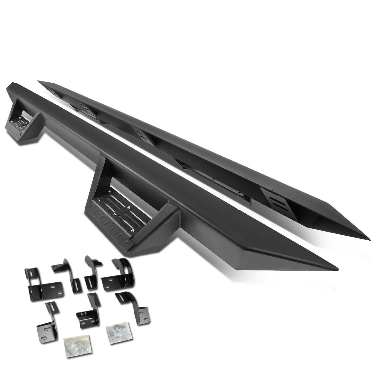 2009-2017 Dodge Ram 1500 Step Down Nerf Bar Step Bar Crew Cab Black