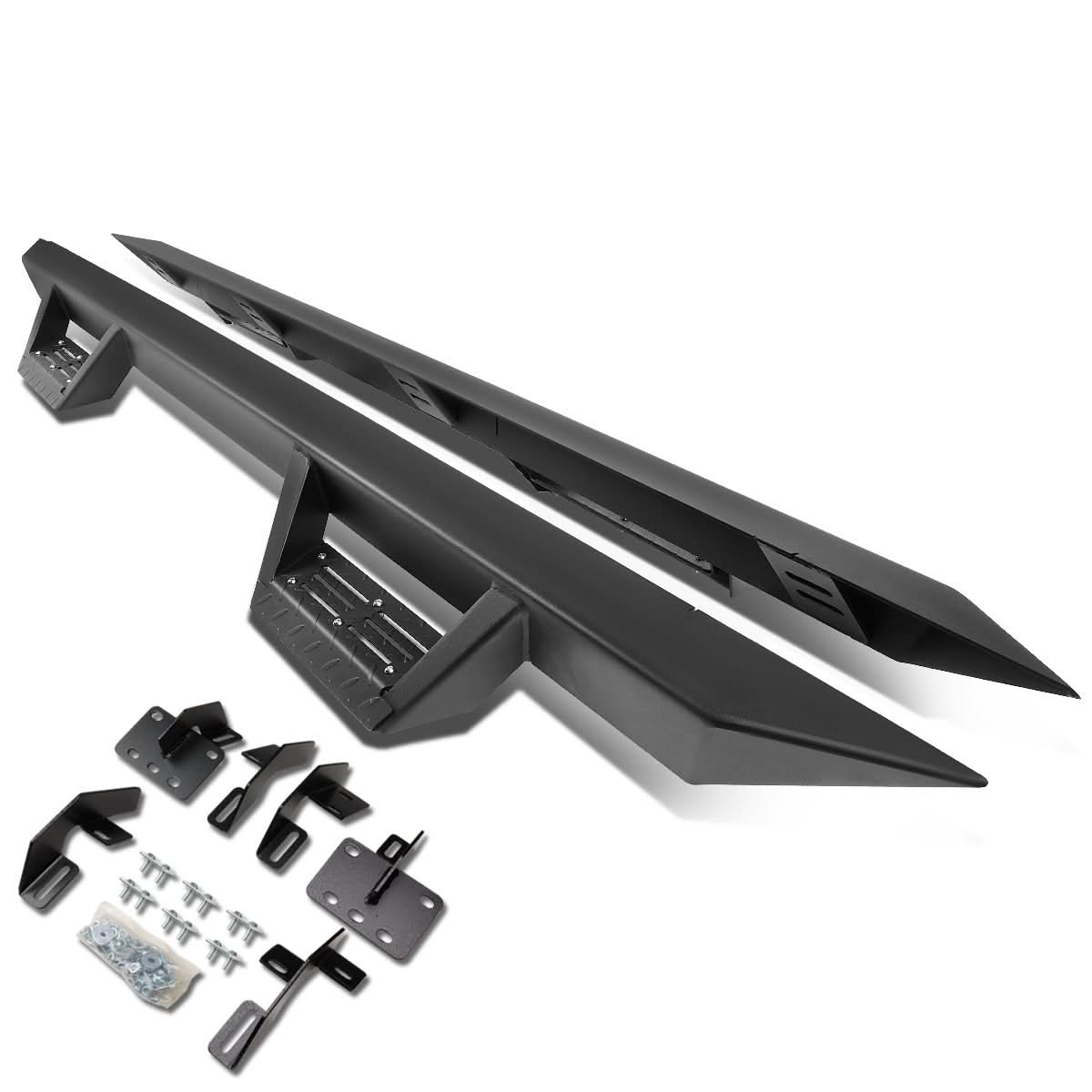 2019 Dodge Ram 1500 Crew Cab Step Down Nerf Bars - Black