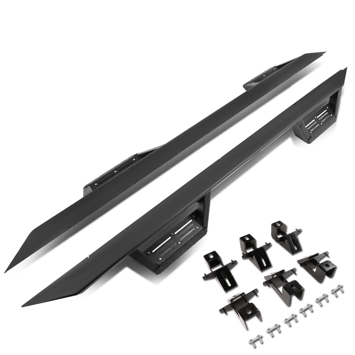 2018-2019 Jeep Wrangler JL 4-Door Step Down Nerf Bars - Black