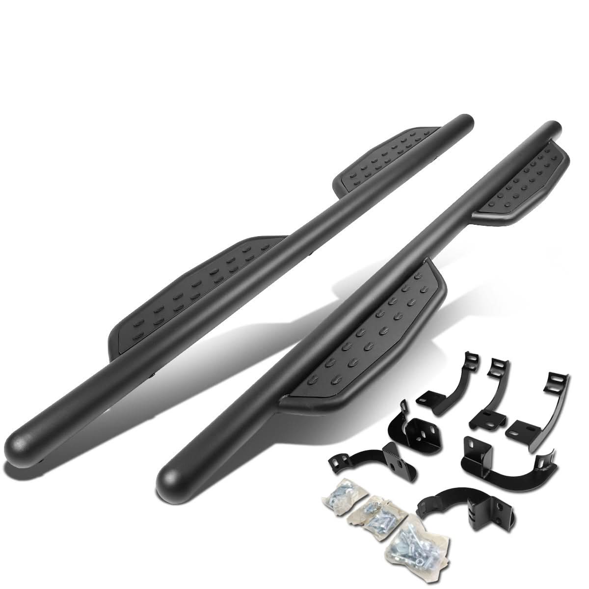 09-20 Dodge Ram 3" Round Extended Nerf Bar Step Bar - Matte Black