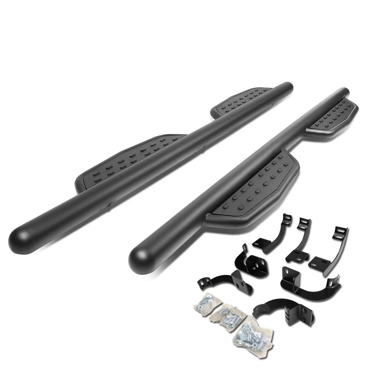 09-20 Dodge Ram 3" Round Extended Nerf Bar Step Bar - Matte Black
