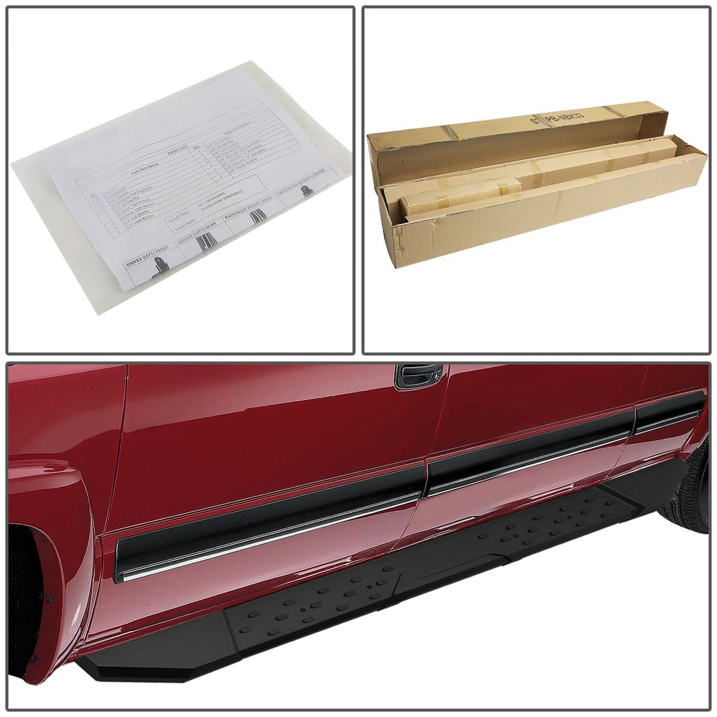 2015-2017 Ford F-150 Crew Cab 5.5" Straight Nerf Bars with Brackets