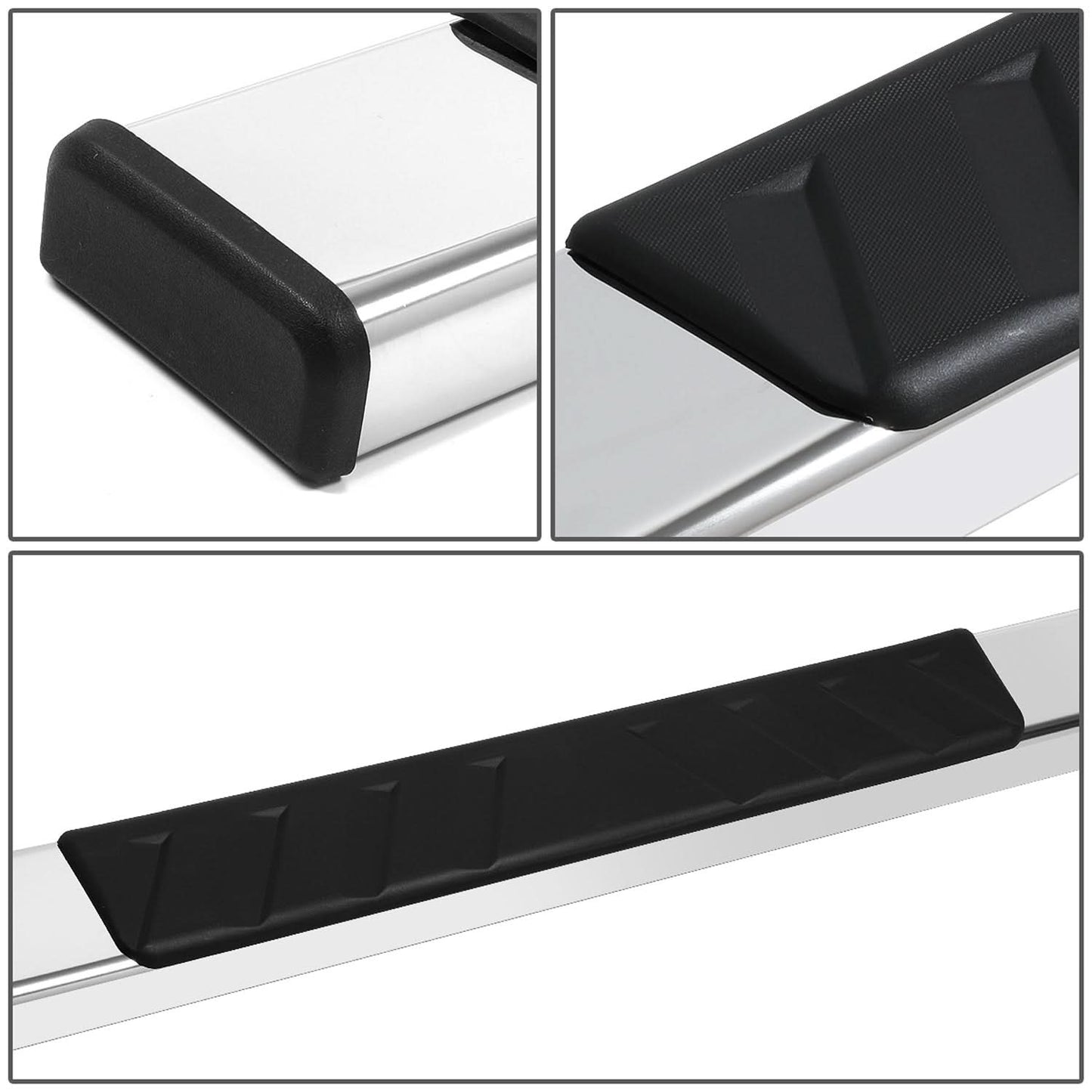 07-19 Chevrolet Silverado GMC Sierra 5" Oval Nerf Step Bars Silver